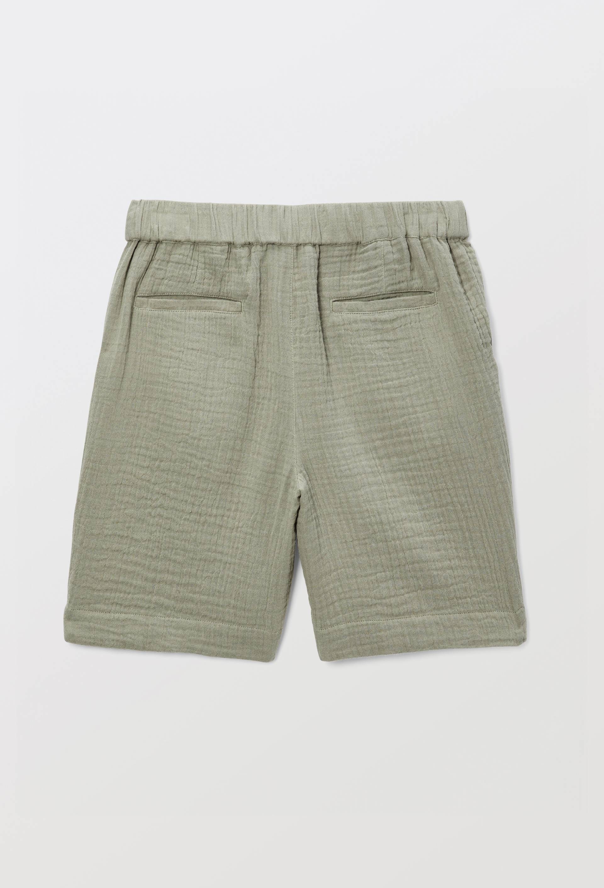 Short uni en gaze de coton BIO GOTS, Vert, large image number 2