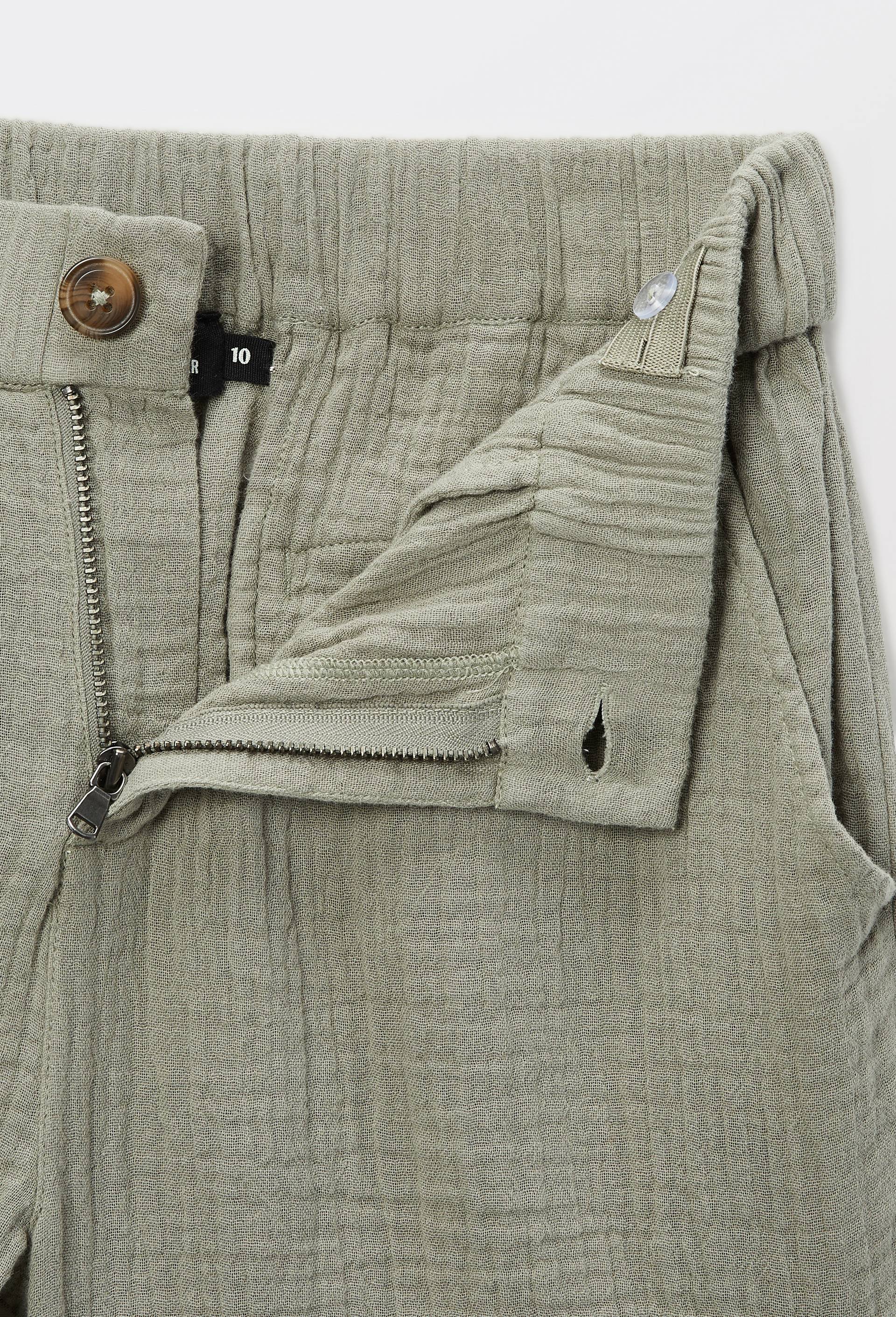 Short uni en gaze de coton BIO GOTS, Vert, large image number 3