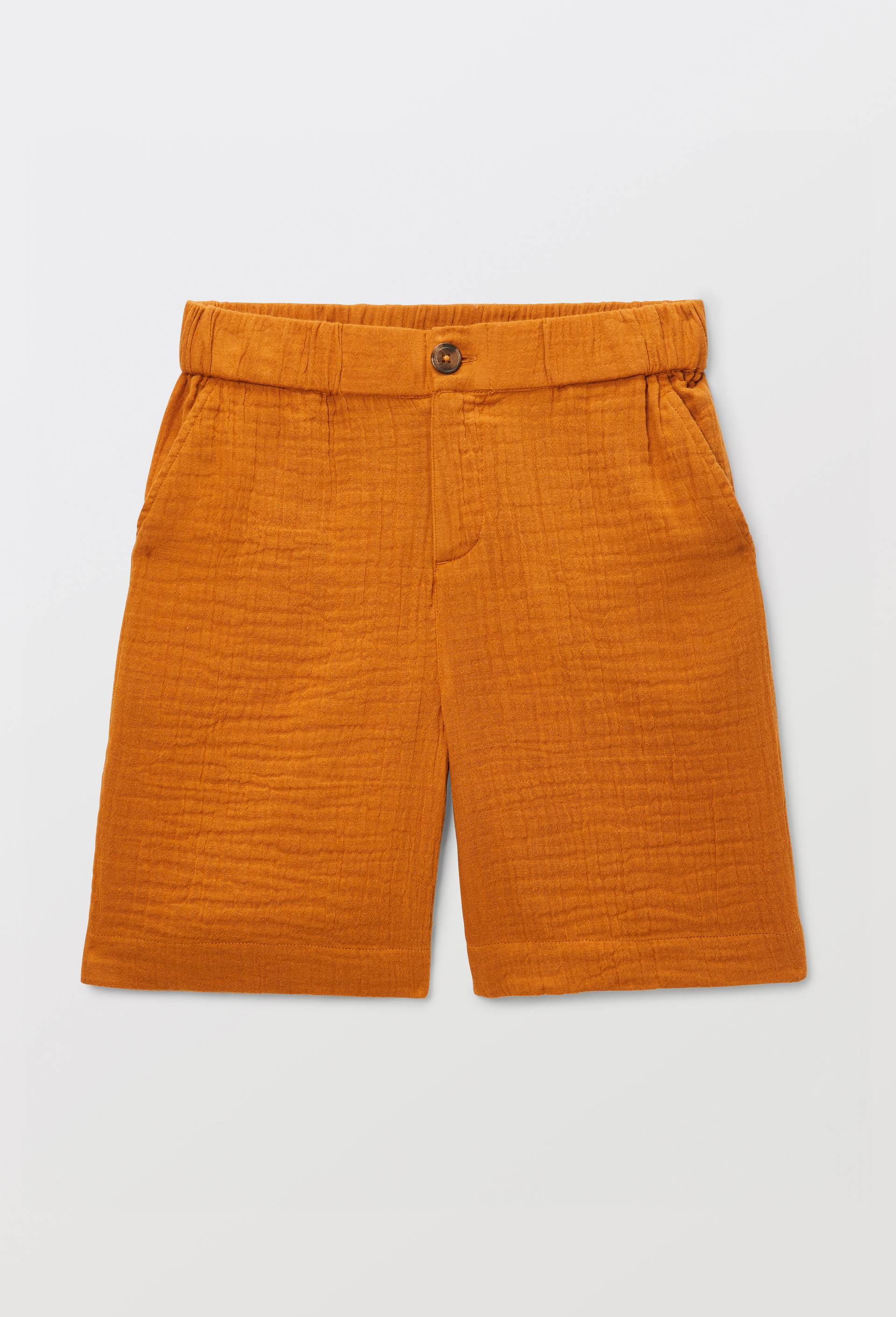 Short uni en gaze de coton BIO GOTS, Brun clair, large image number 1