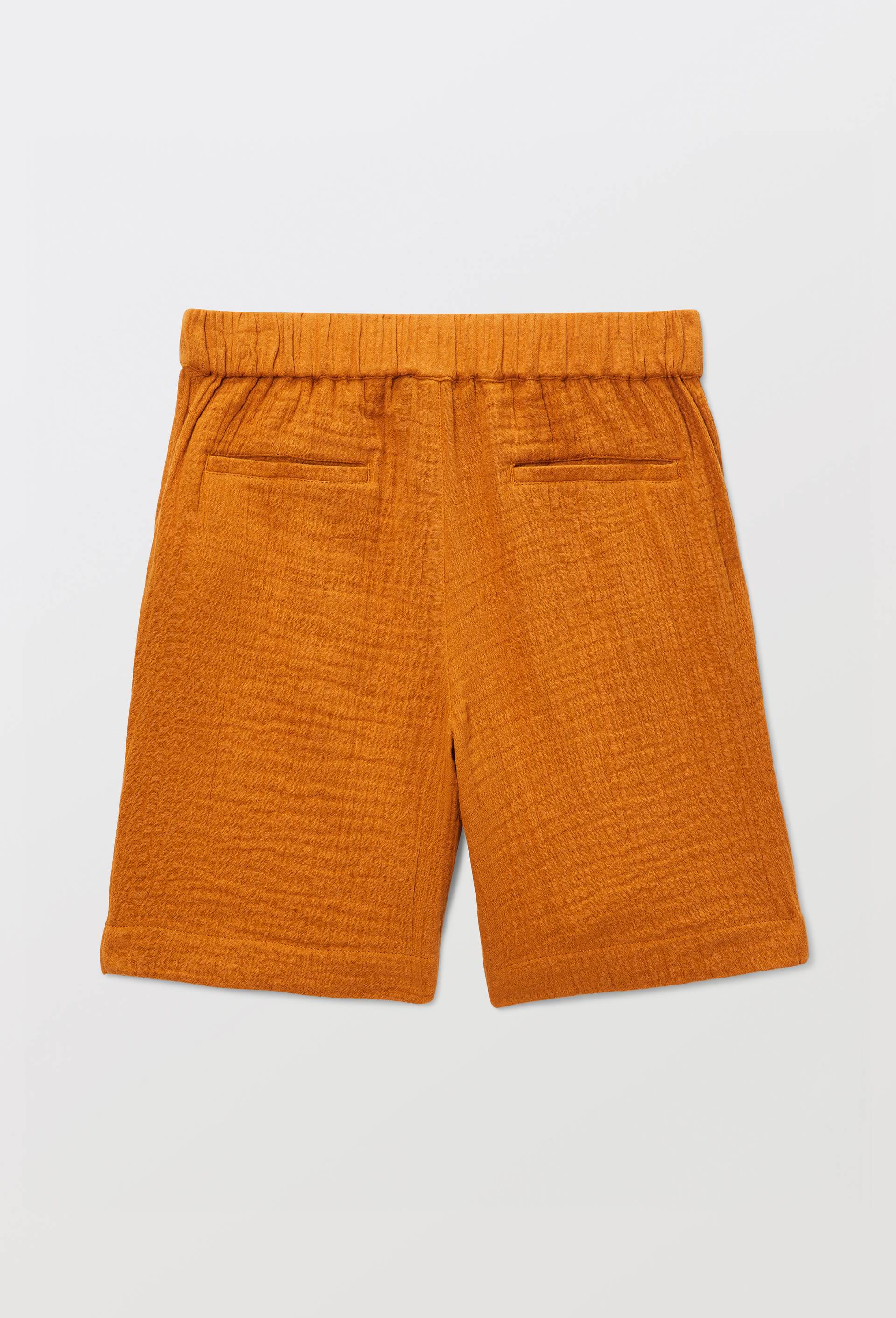 Short uni en gaze de coton BIO GOTS, Brun clair, large image number 2