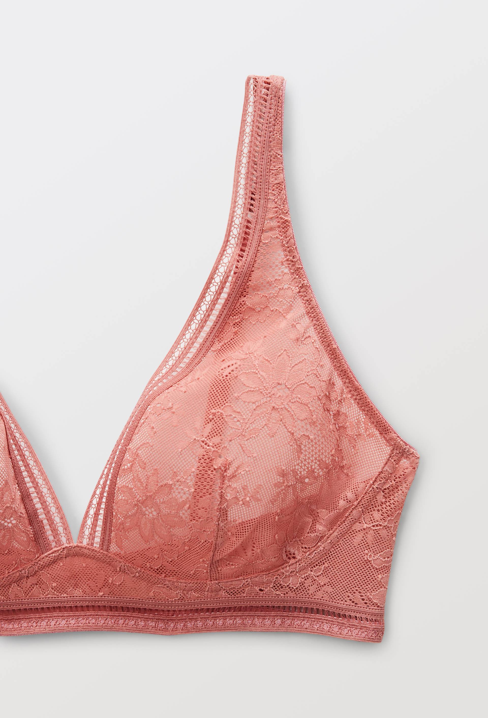 Soutien gorge sans armatures en dentelle Maison Lejaby, Rose, large image number 2