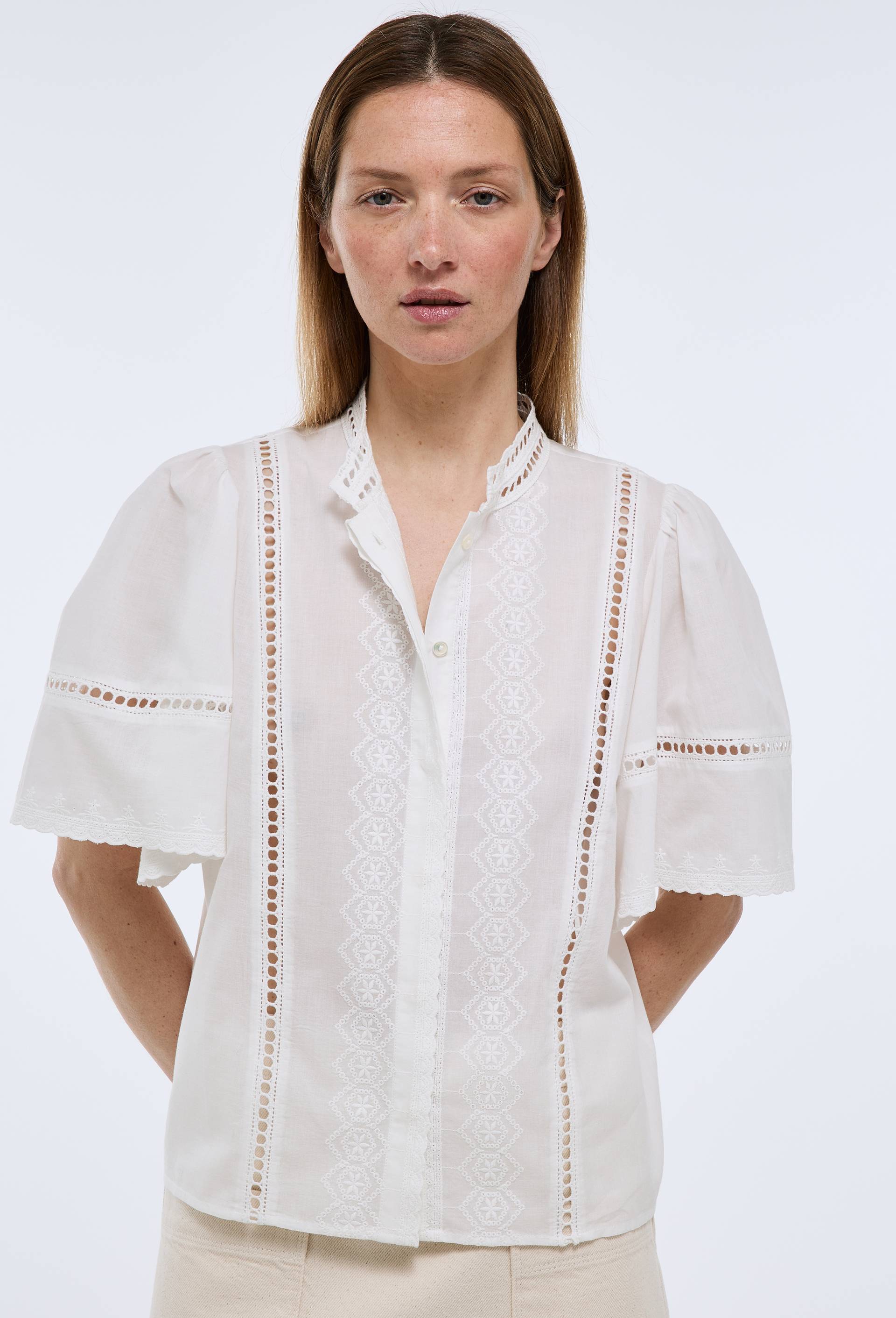 Top manches courtes en coton BIO GOTS, Blanc, large image number 0.0