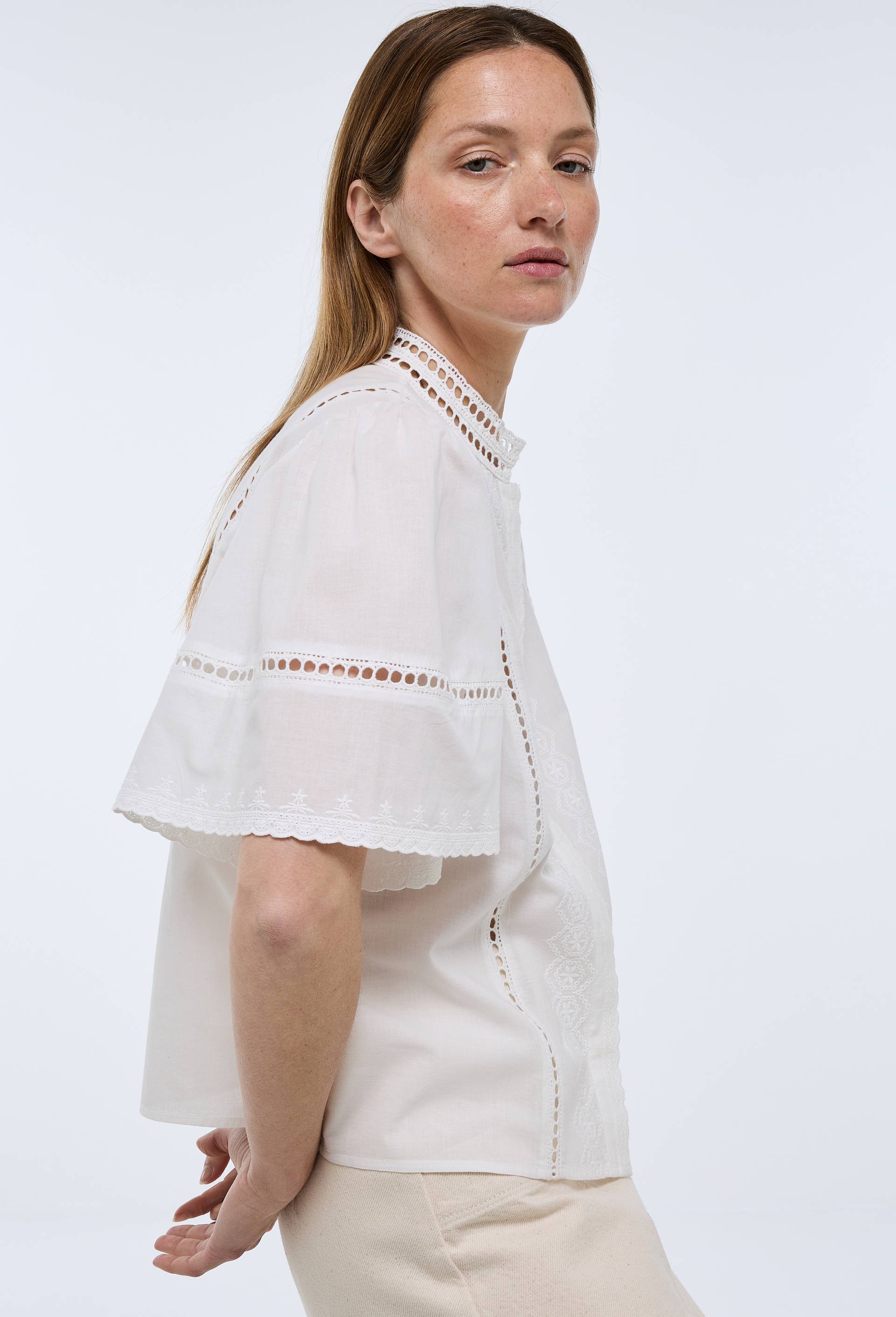 Top manches courtes en coton BIO GOTS, Blanc, large image number 1.0