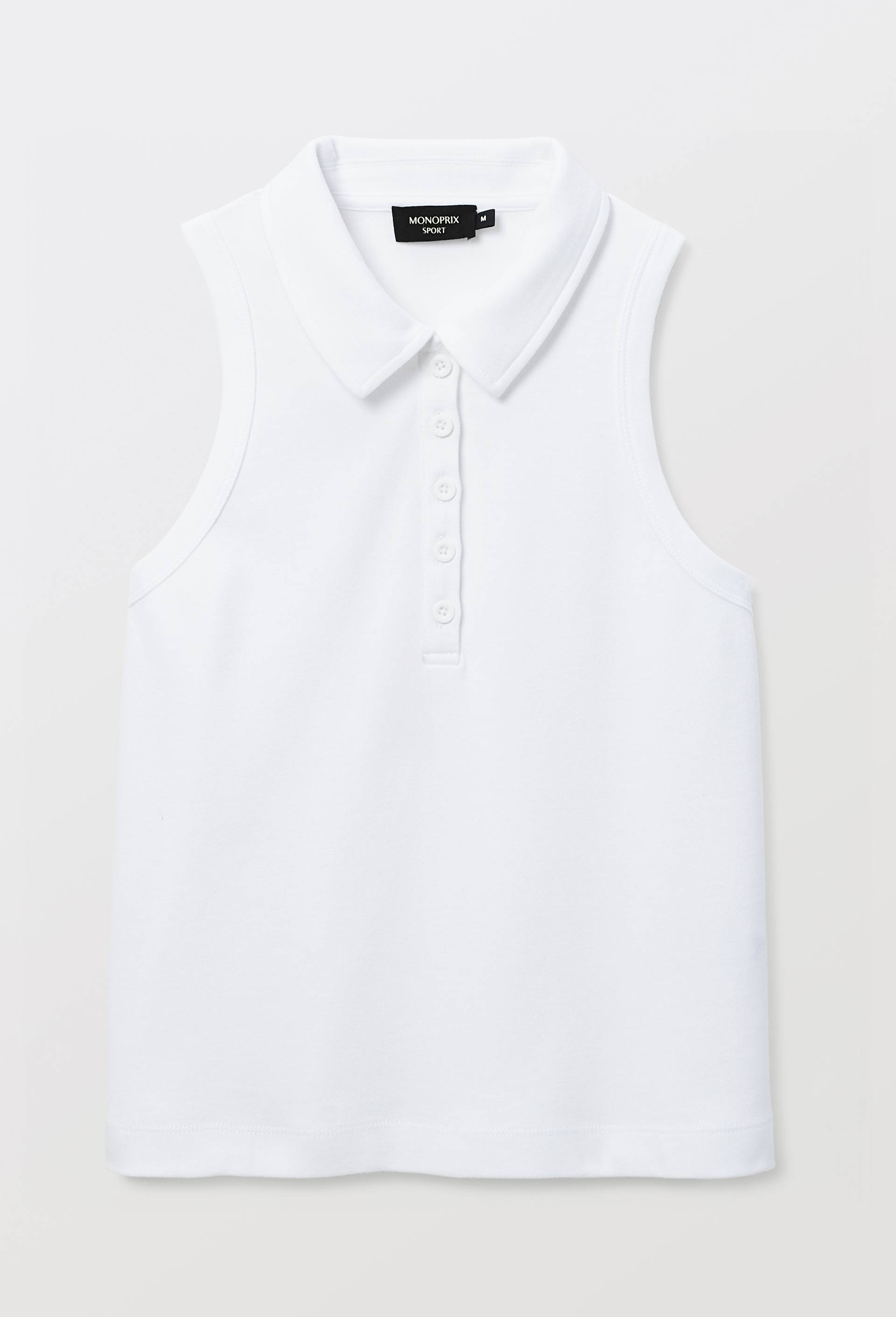 Polo de tennis sans manche, Blanc, large image number 2.0