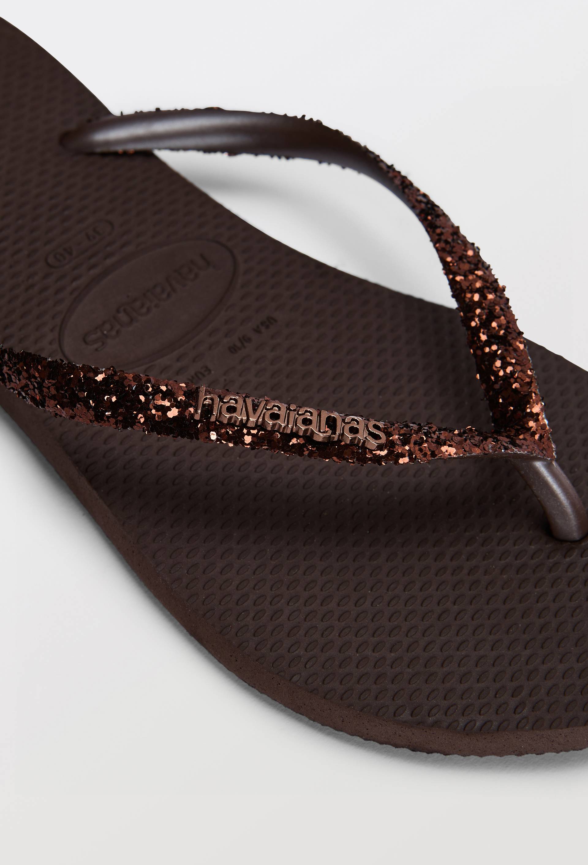 Tongs Glitter Havaianas, Brun, large image number 2