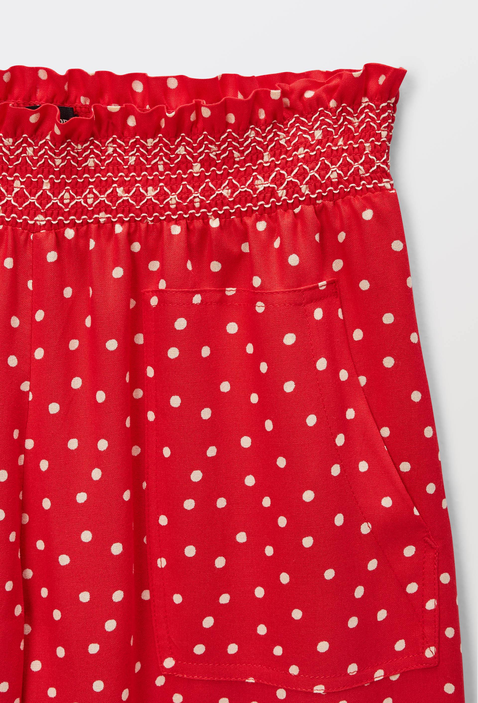 Pantalon fluide en viscose &agrave; taille &eacute;lastiqu&eacute;e, Rouge, large image number 3.0