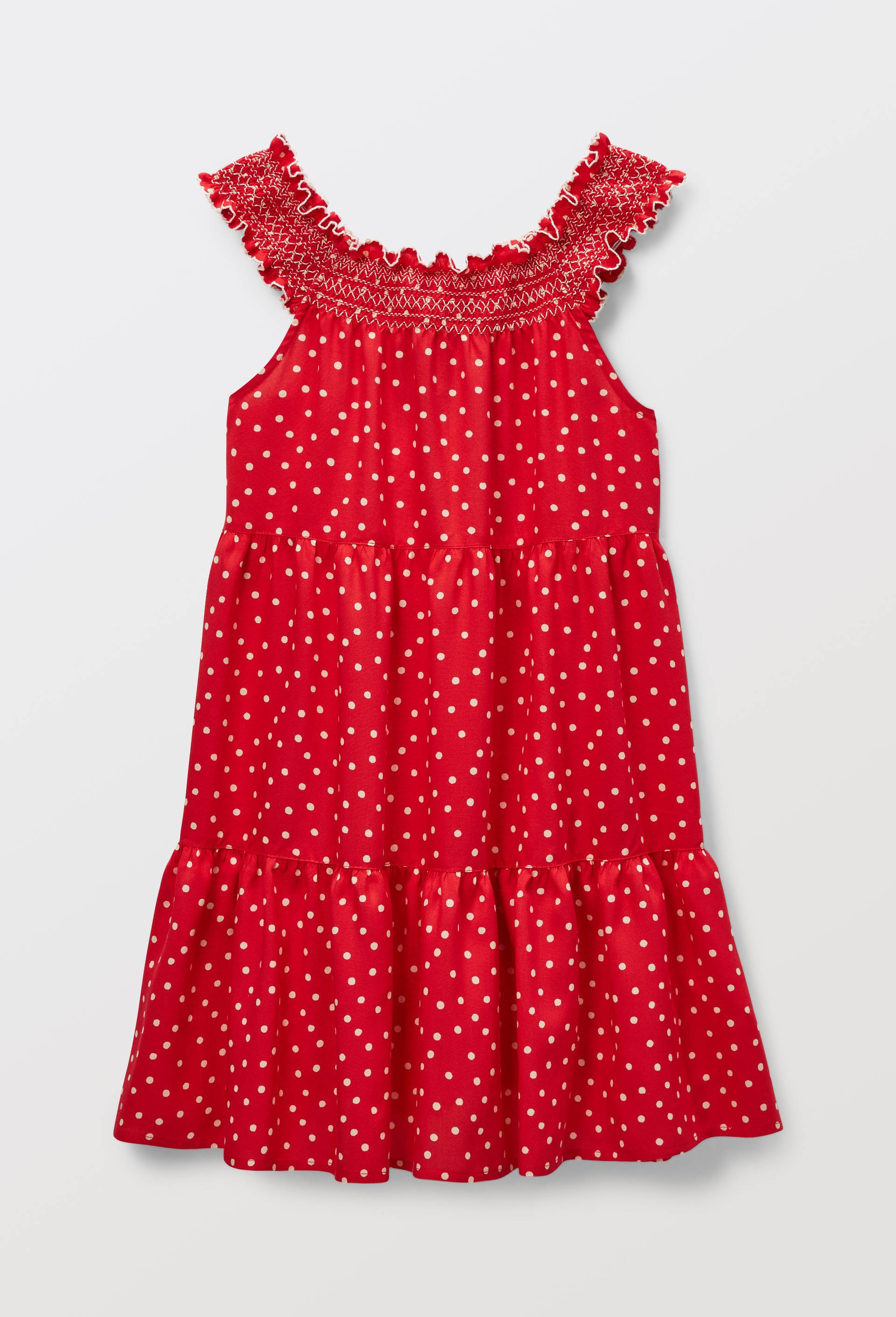 Robe &agrave; bretelles imprim&eacute;e en viscose, Rouge, large image number 1