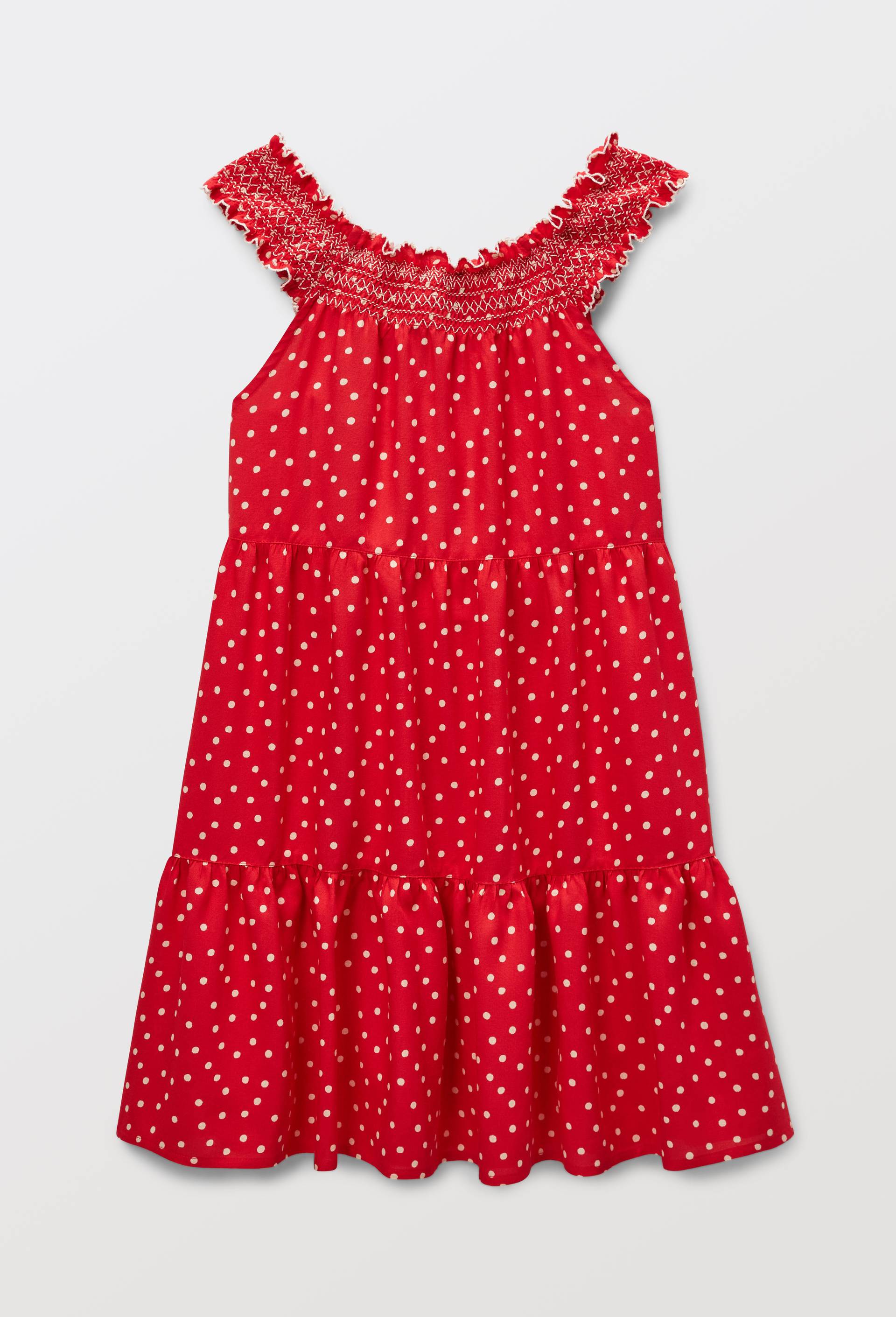 Robe &agrave; bretelles imprim&eacute;e en viscose, Rouge, large image number 2