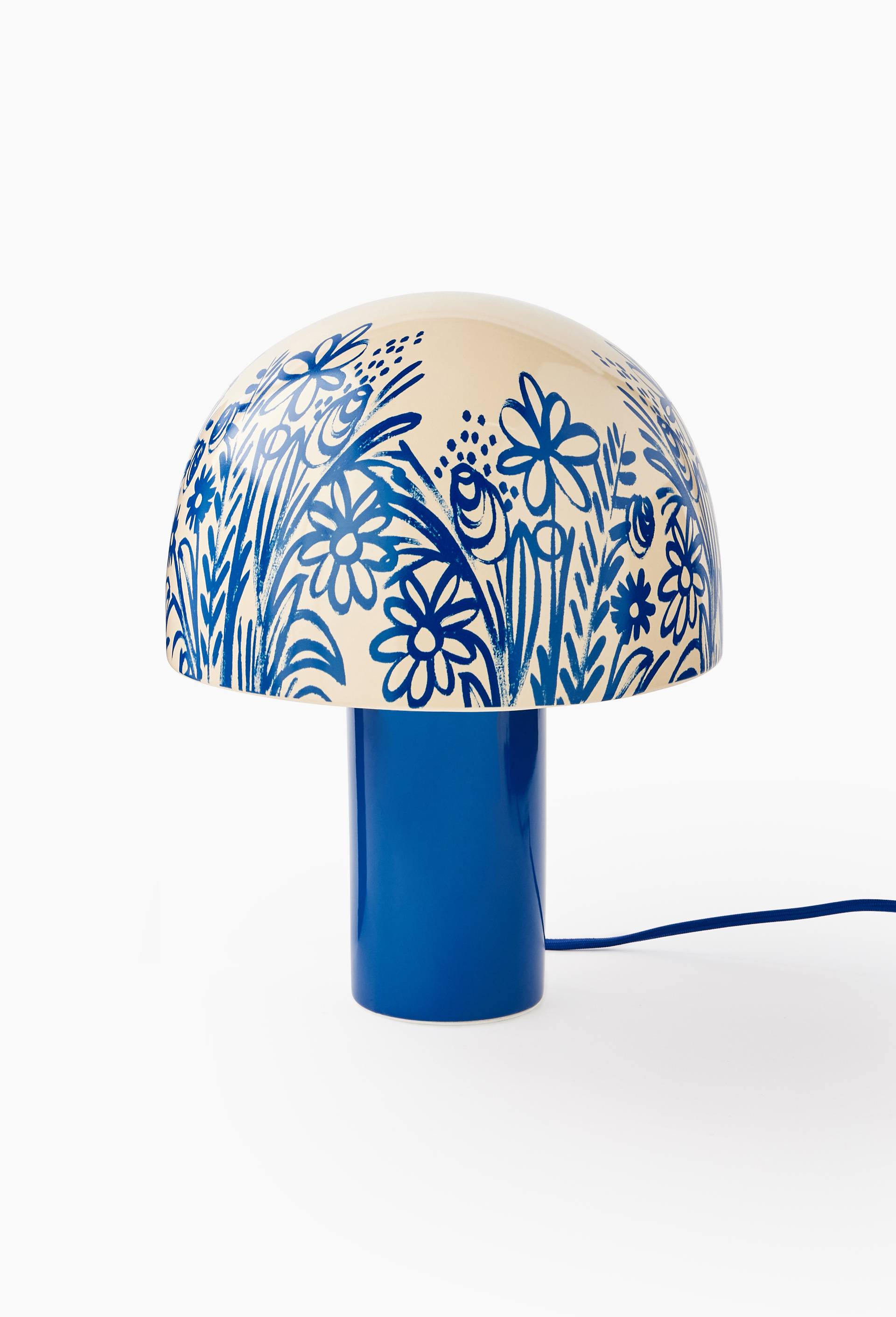 Lampe &agrave; poser, 26x33cm, en c&eacute;ramique - BD GRAFT x MONOPRIX, Bleu fonc&eacute;, large image number 1.0