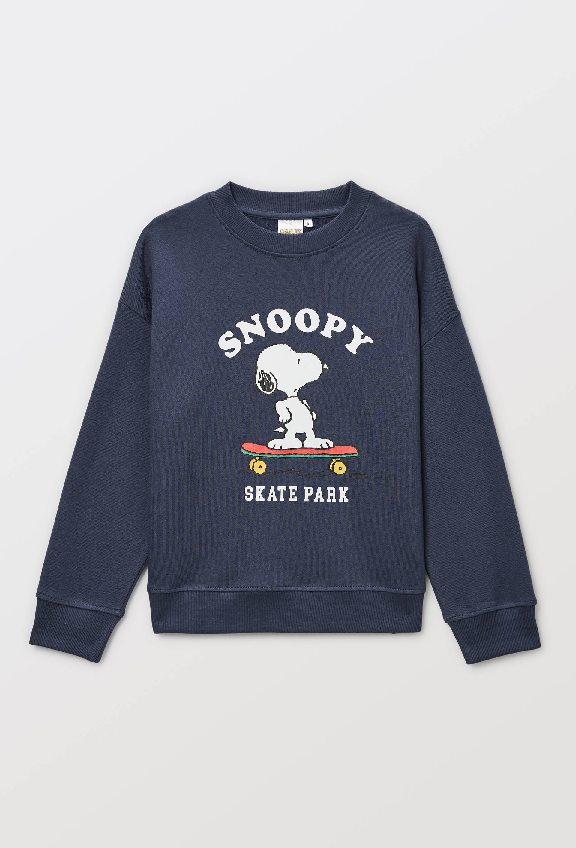 Sweatshirt imprim&eacute; SNOOPY en coton BIO GOTS, Bleu fonc&eacute;, large image number 2