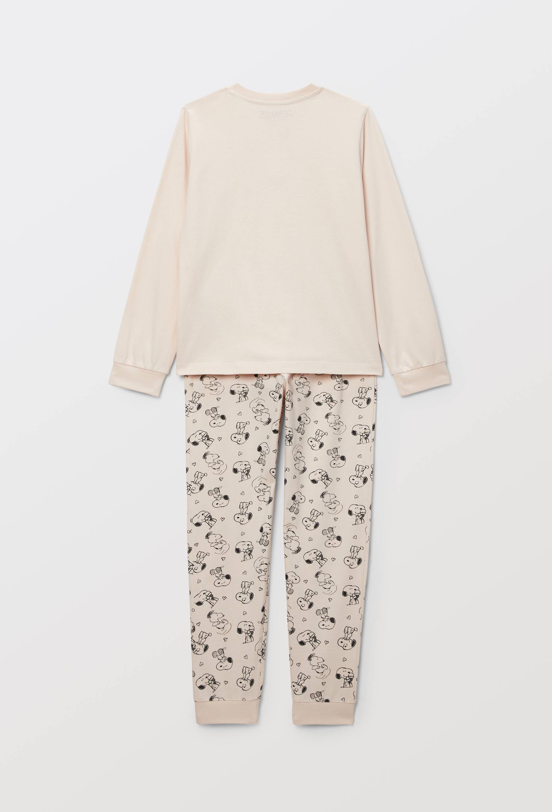 Pyjama manches longues SNOOPY en coton BIO GOTS, Beige clair, large image number 2