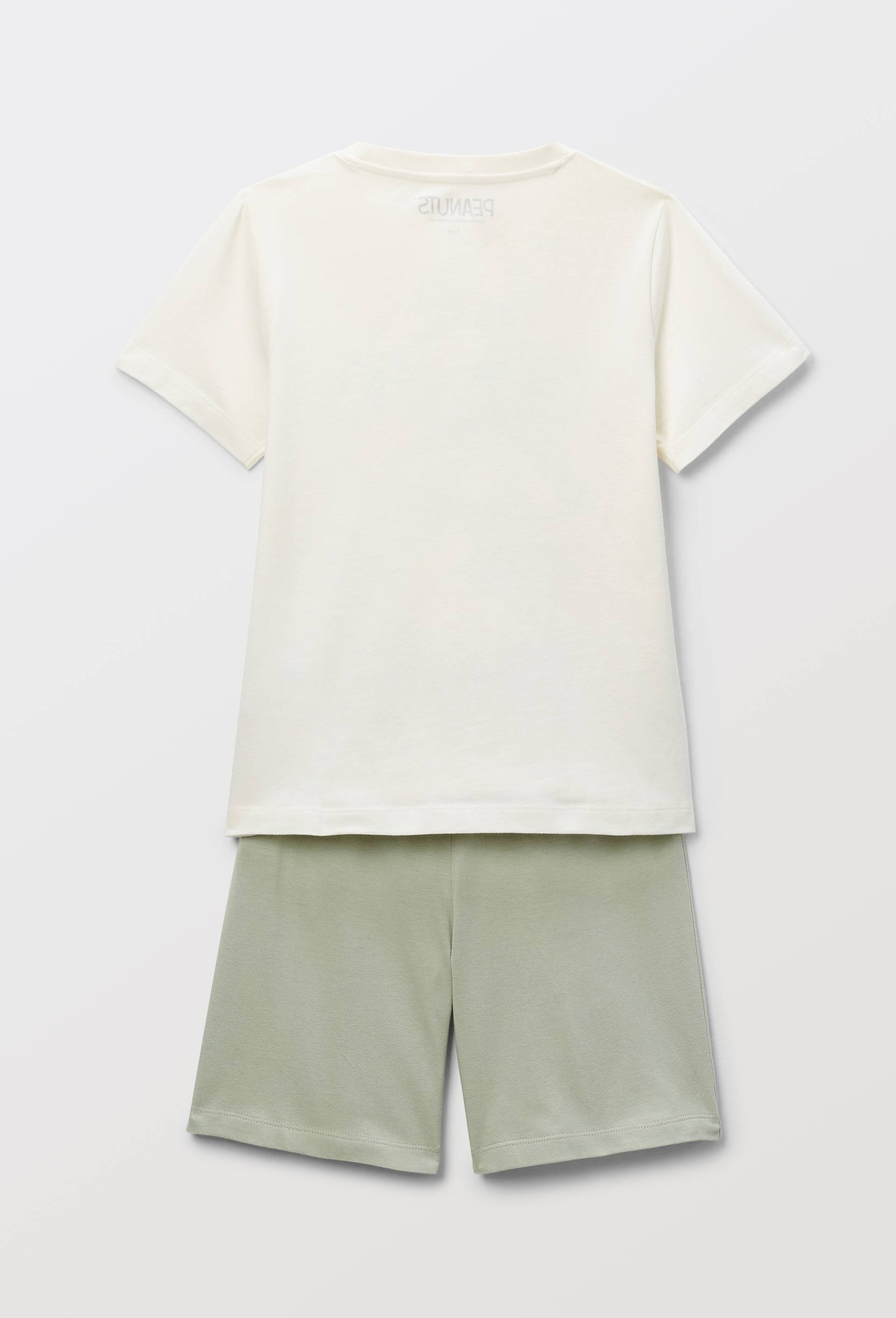 Pyjama short SNOOPY en coton BIO GOTS, Vert clair, large image number 2.0