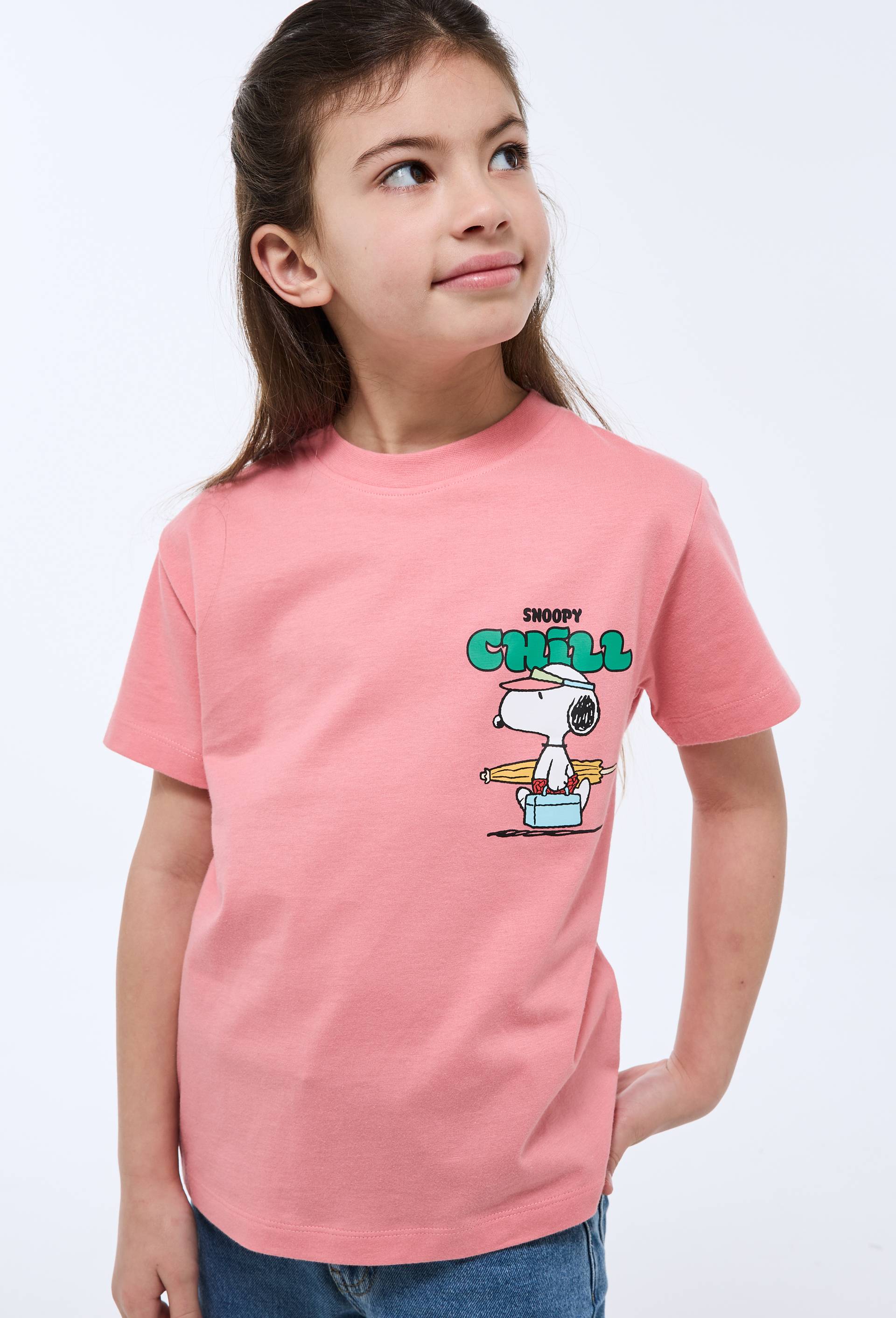T-Shirt en coton imprim&eacute; Snoopy, Rose, large image number 0