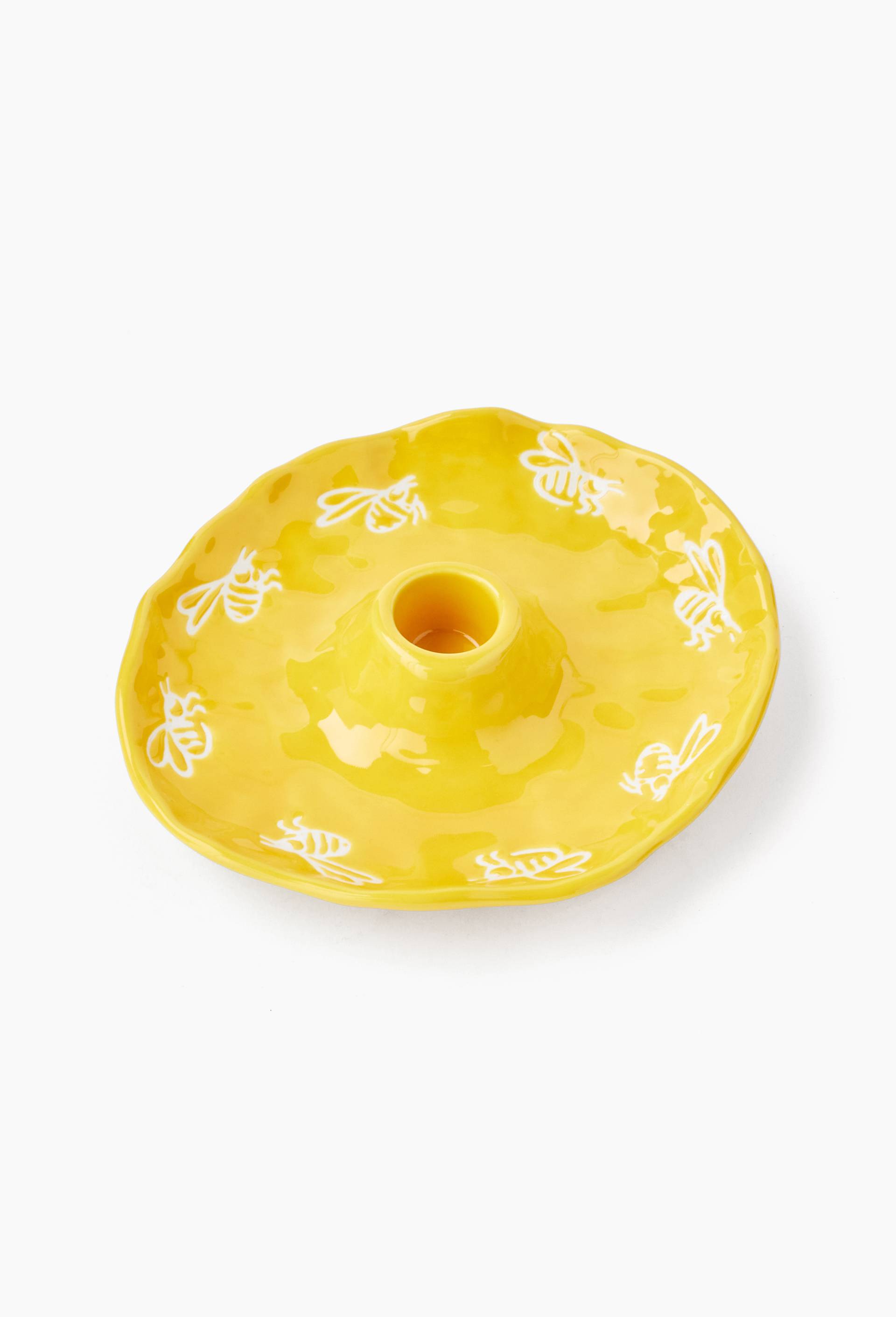 Bougeoir, 17x14cm, en c&eacute;ramique - BD GRAFT x MONOPRIX, Jaune, large image number 2.0