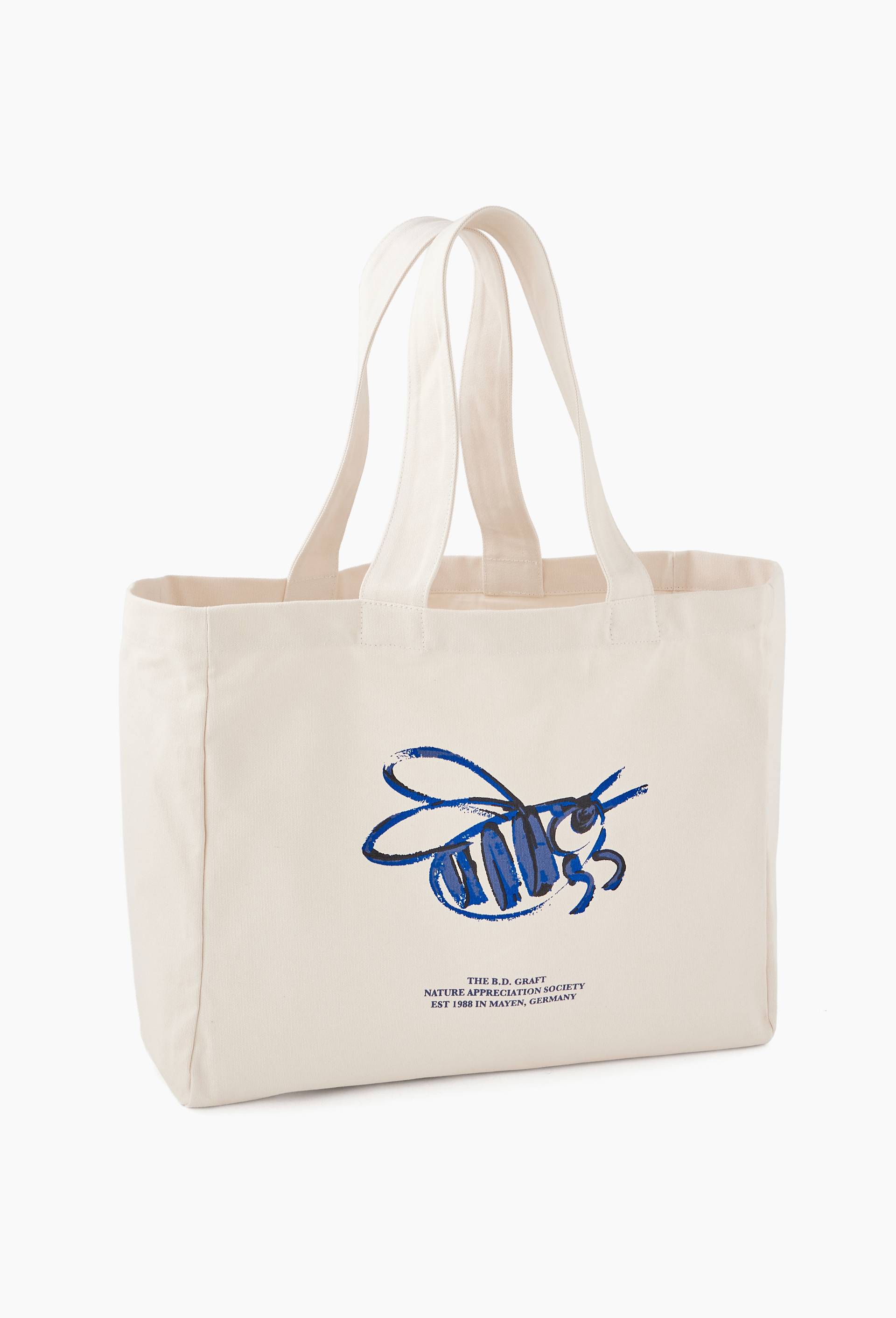 Totebag, 39x50x20cm, en coton BIO GOTS - BD GRAFT x MONOPRIX, Ecru, large image number 0.0