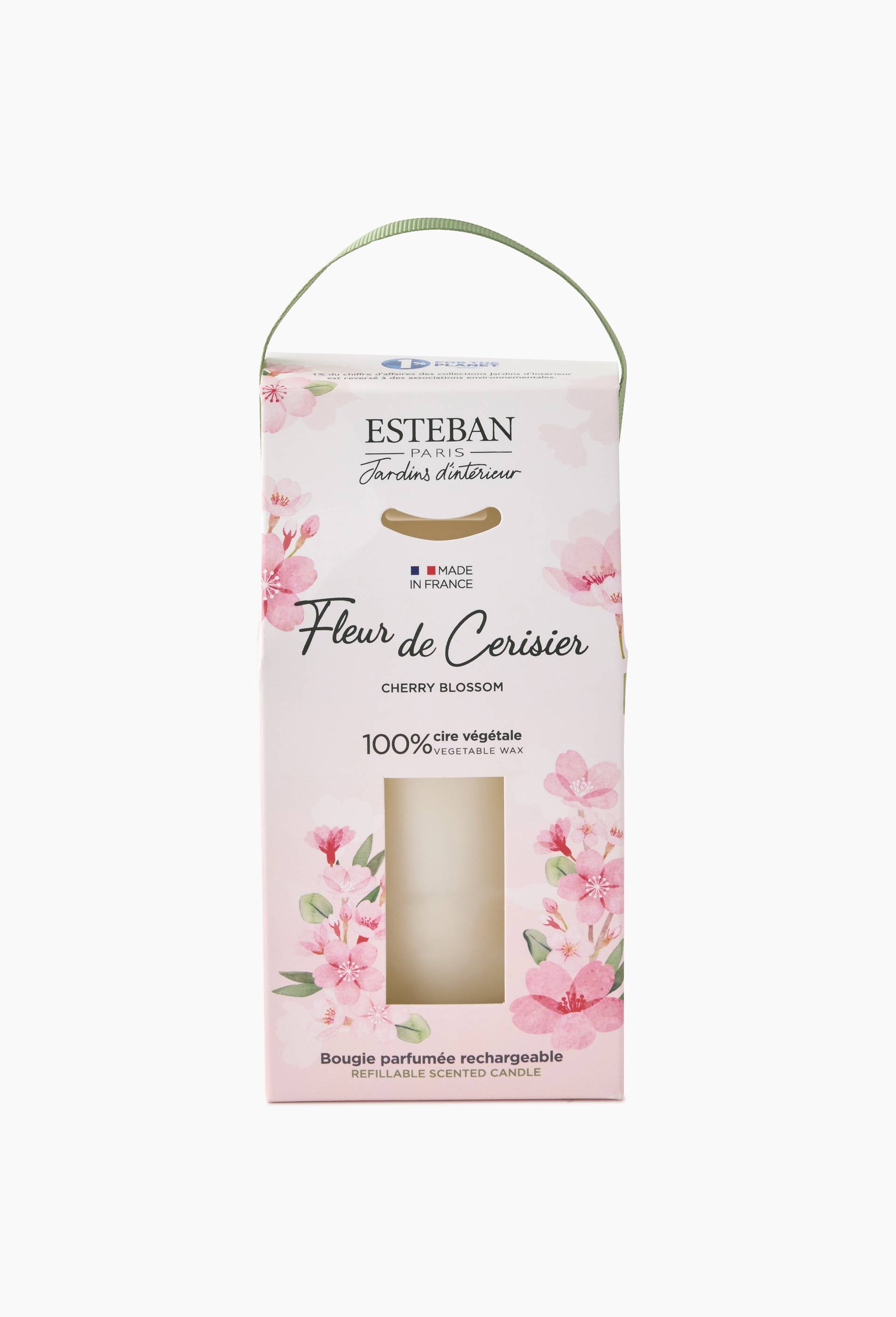 Bougie parfum&eacute;e rechargeable - Fleur de Cerisier 180g, Rose fonc&eacute;, large image number 0.0