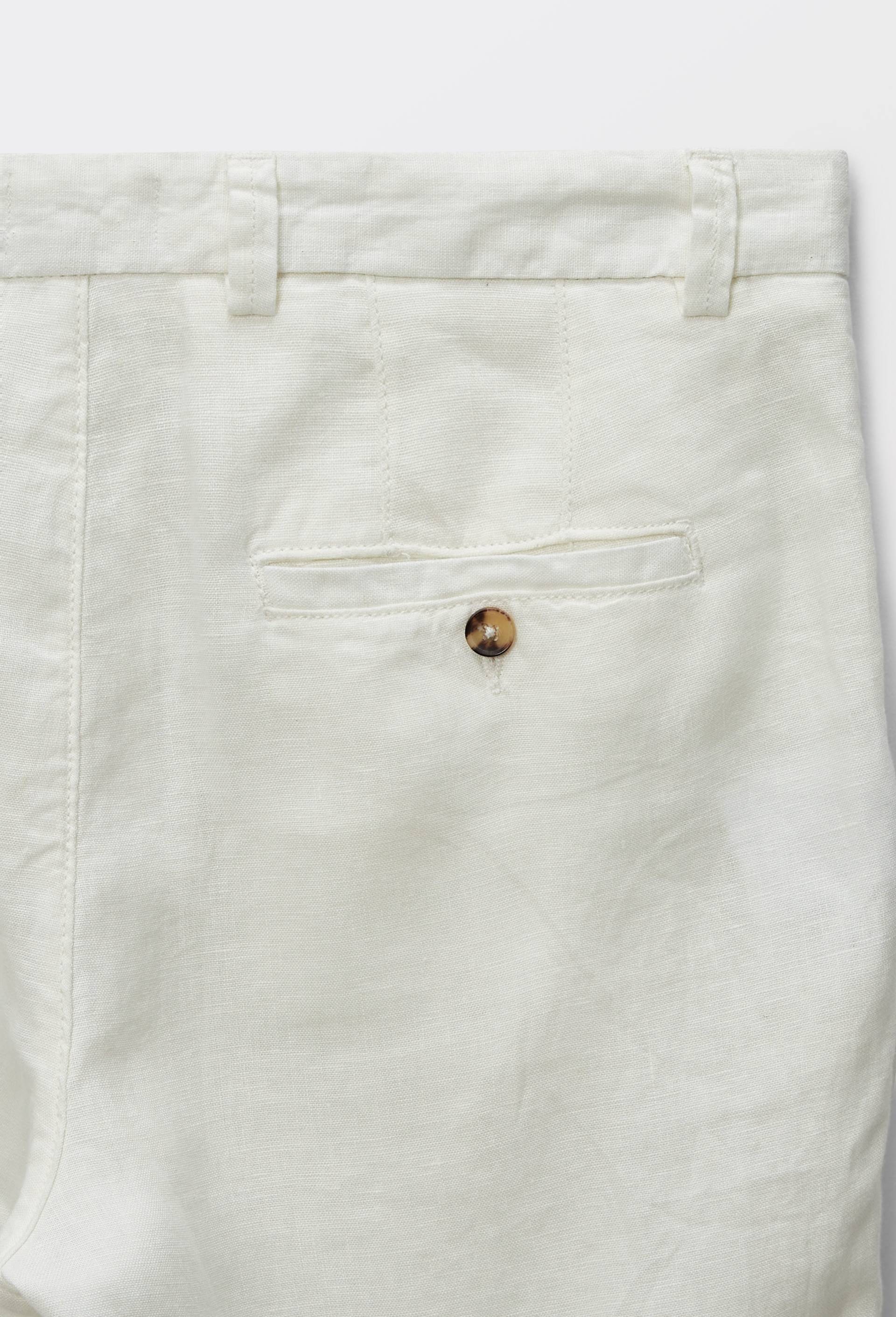 Pantalon boutonn&eacute; en lin, Beige clair, large image number 4.0