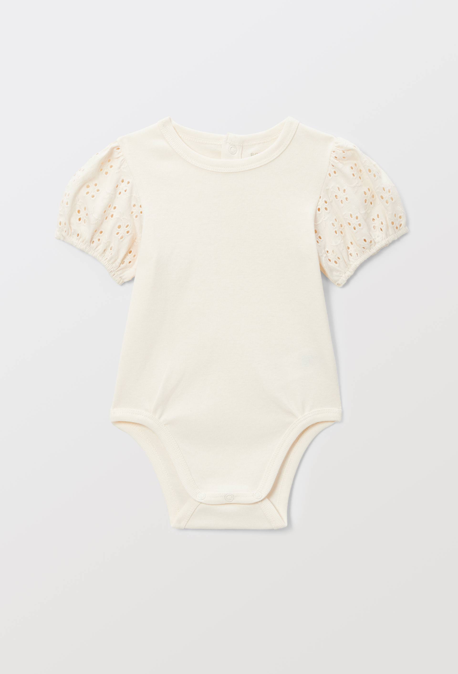 Body manches courtes en coton BIO GOTS, Beige clair, large image number 0