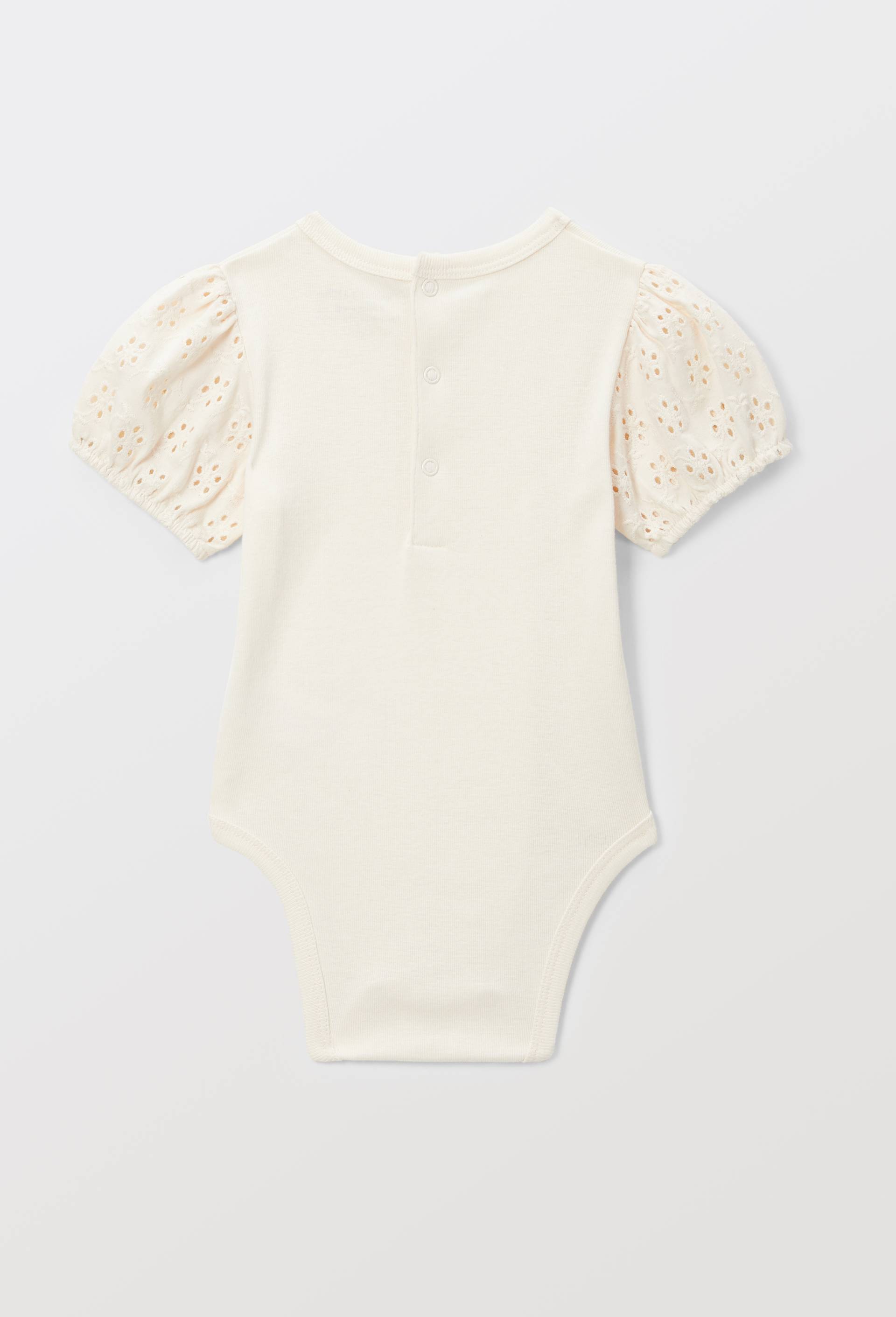 Body manches courtes en coton BIO GOTS, Beige clair, large image number 1