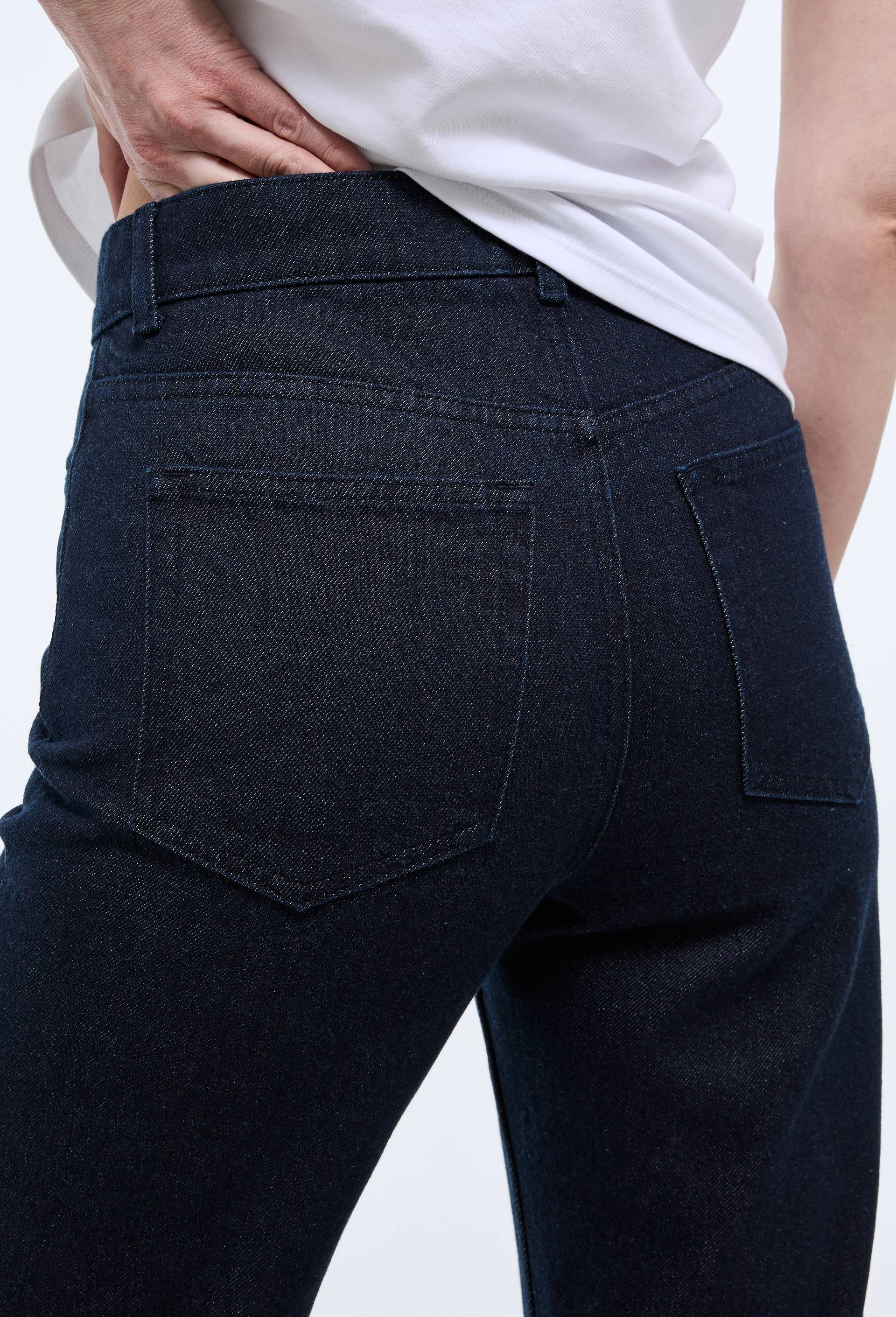 Jean droit en denim selvedge - ATELIER DENIM, Bleu fonc&eacute;, large image number 1