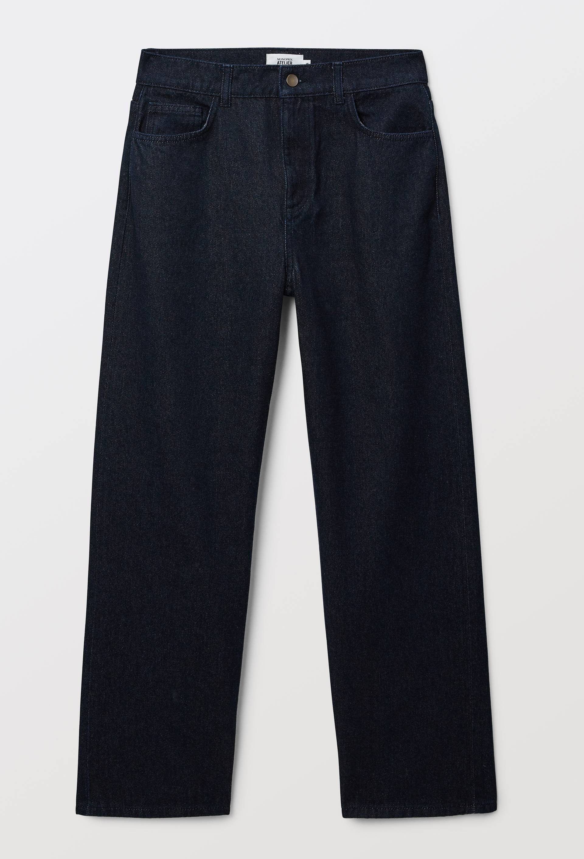 Jean droit en denim selvedge - ATELIER DENIM, Bleu fonc&eacute;, large image number 3.0