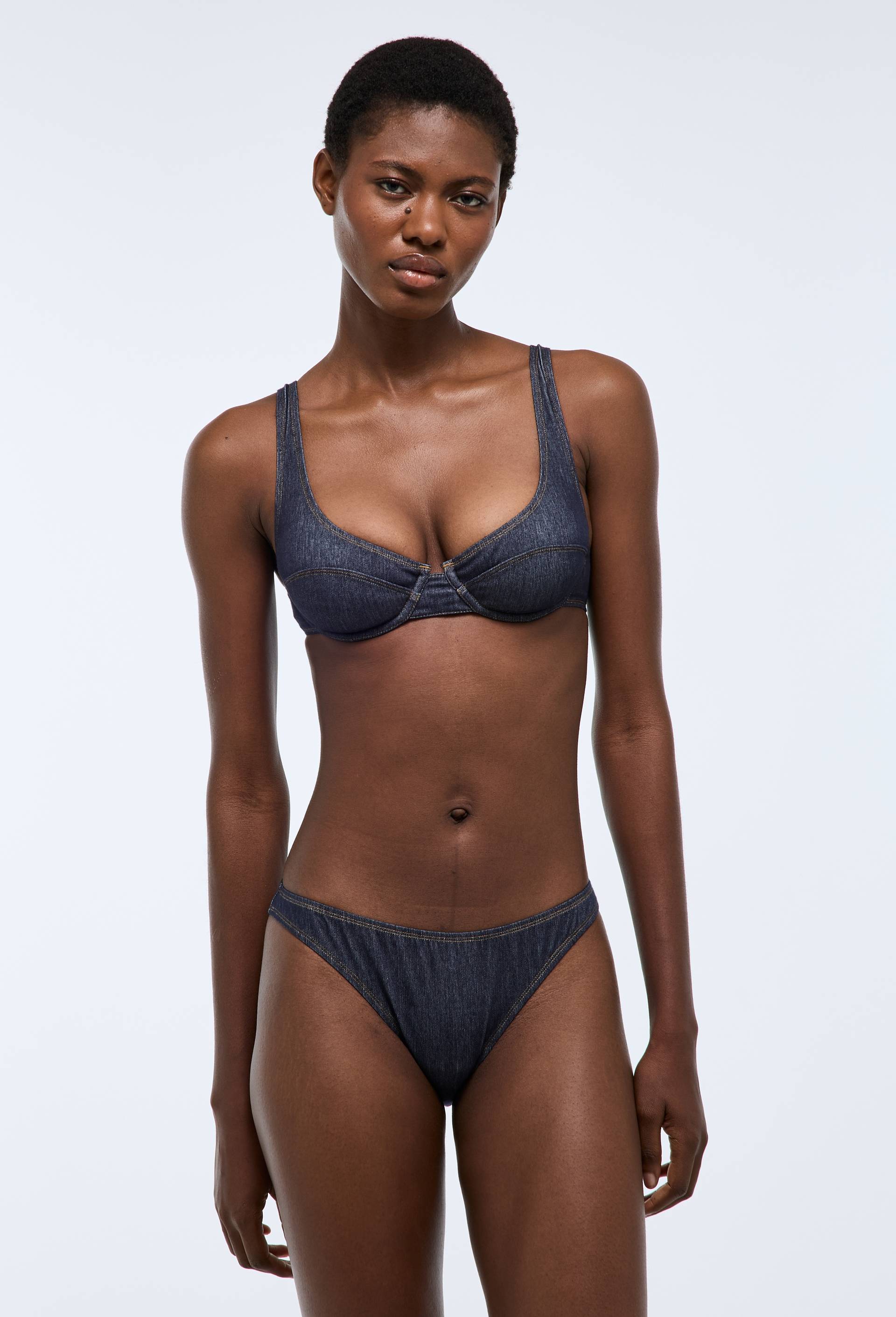 Bas de maillot de bain LOU, Bleu fonc&eacute;, large image number 0