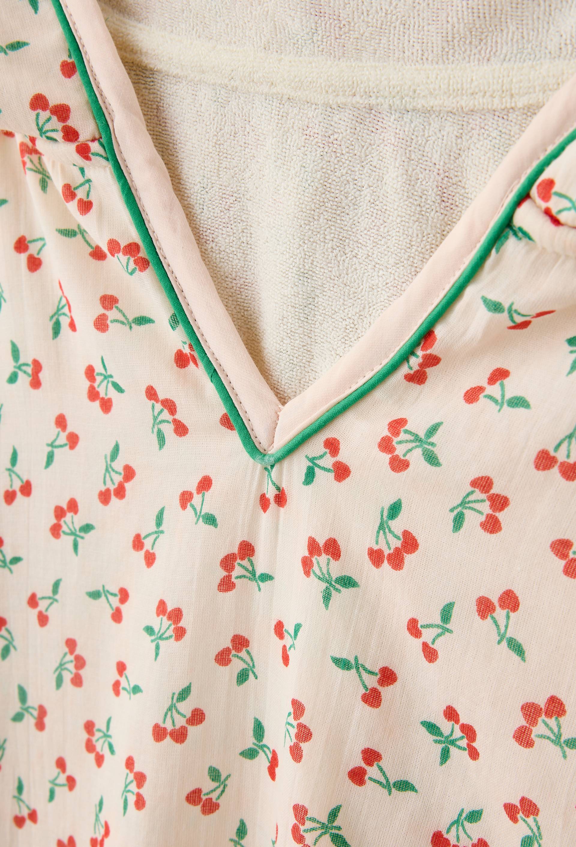 Poncho pour enfant avec capuche &agrave; imprim&eacute;, Ext&eacute;rieur en coton issu de l'agriculture biologique, doublure en &eacute;ponge, Rose clair, large image number 1.0