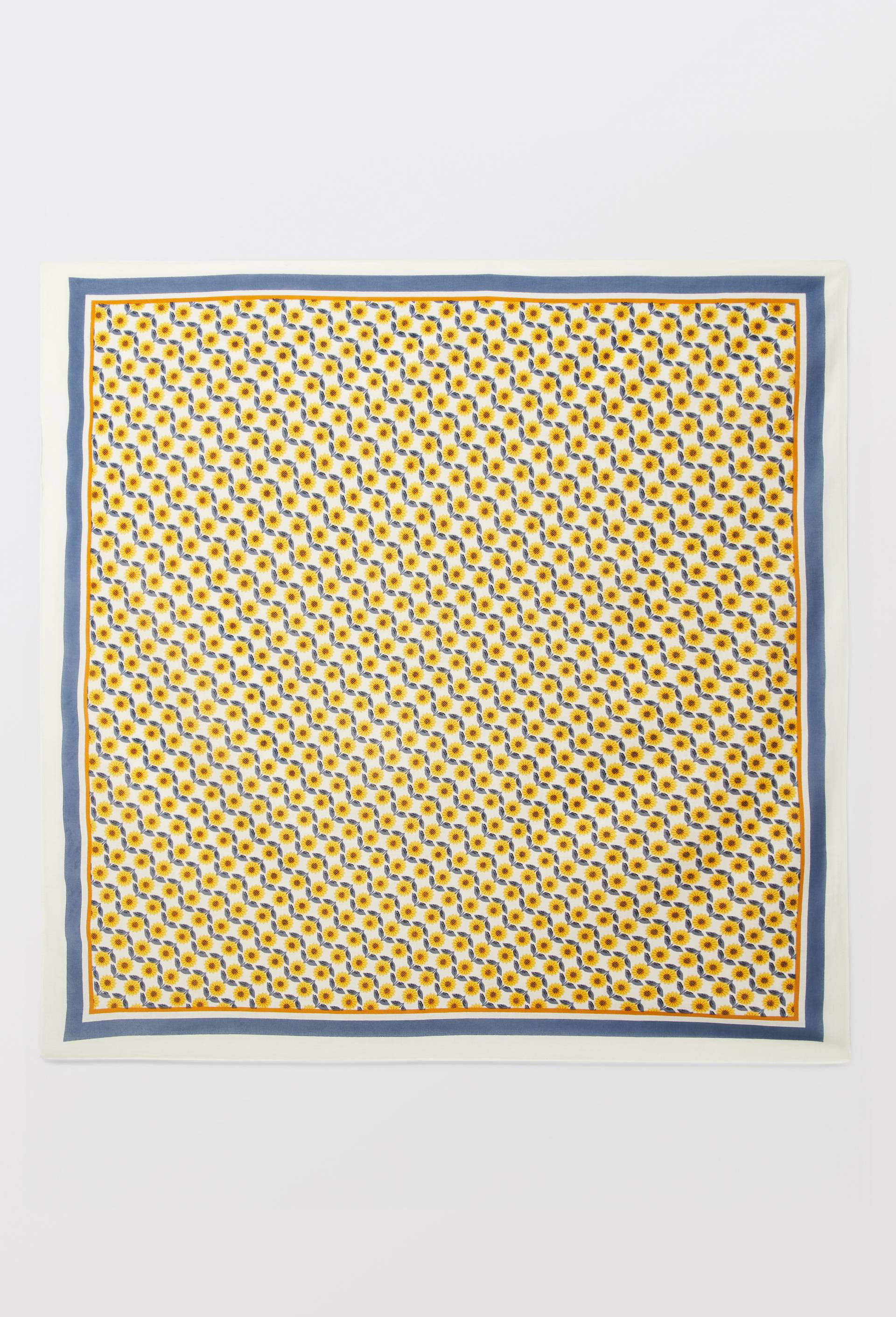 Foulard imprim&eacute; en coton BIO GOTS, Jaune, large image number 0.0