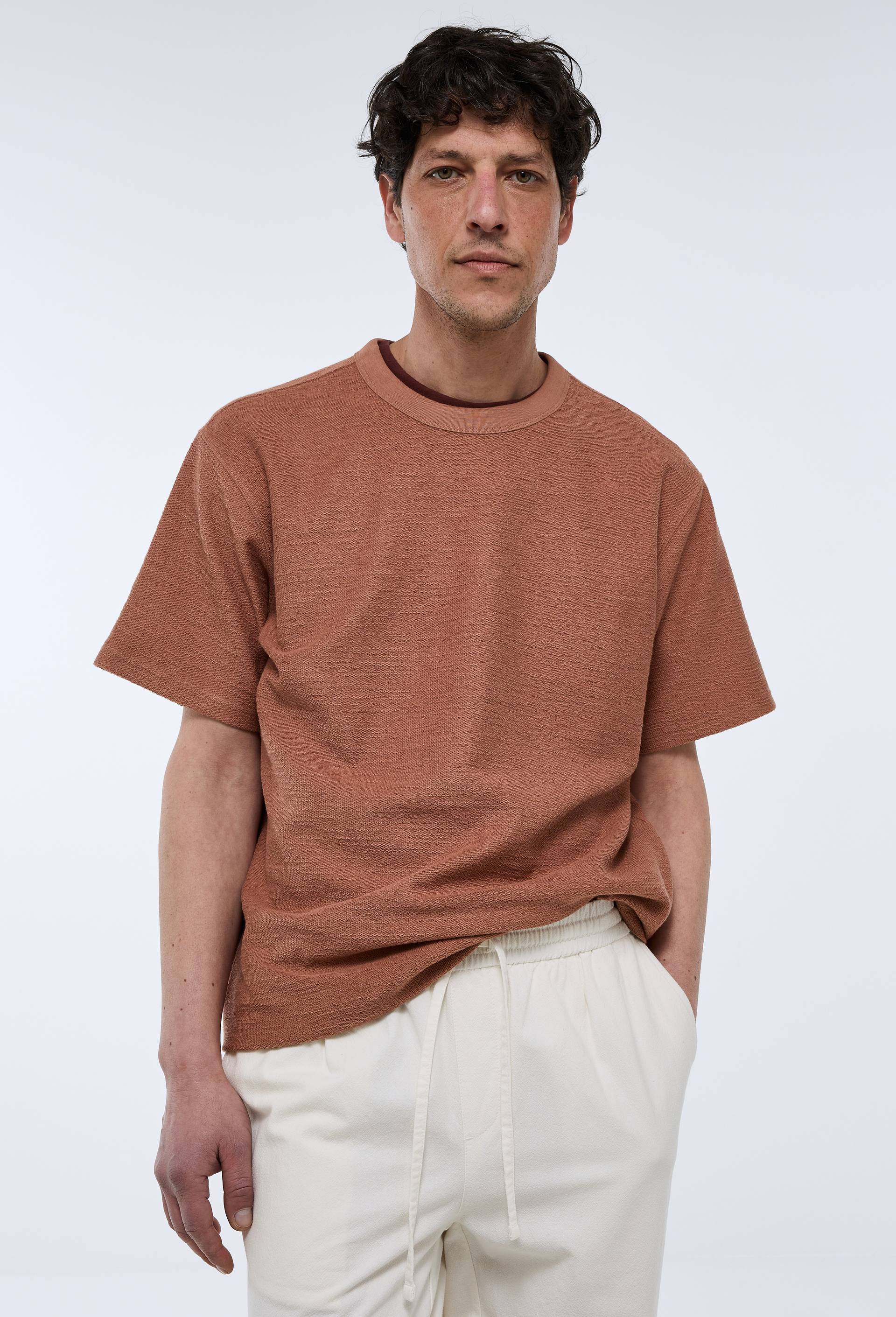 T-shirt manches courtes en coton BIO GOTS, Brun clair, large image number 0