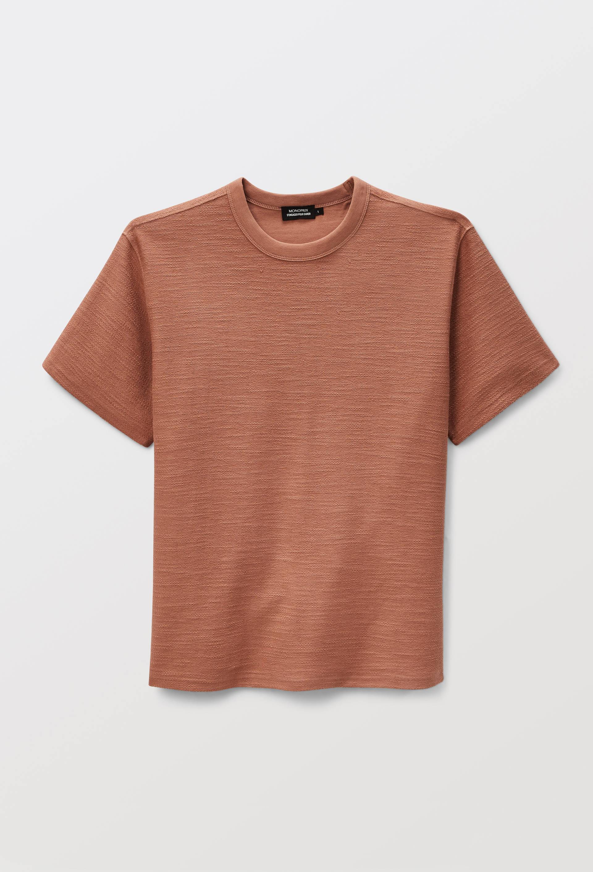 T-shirt manches courtes en coton BIO GOTS, Brun clair, large image number 3