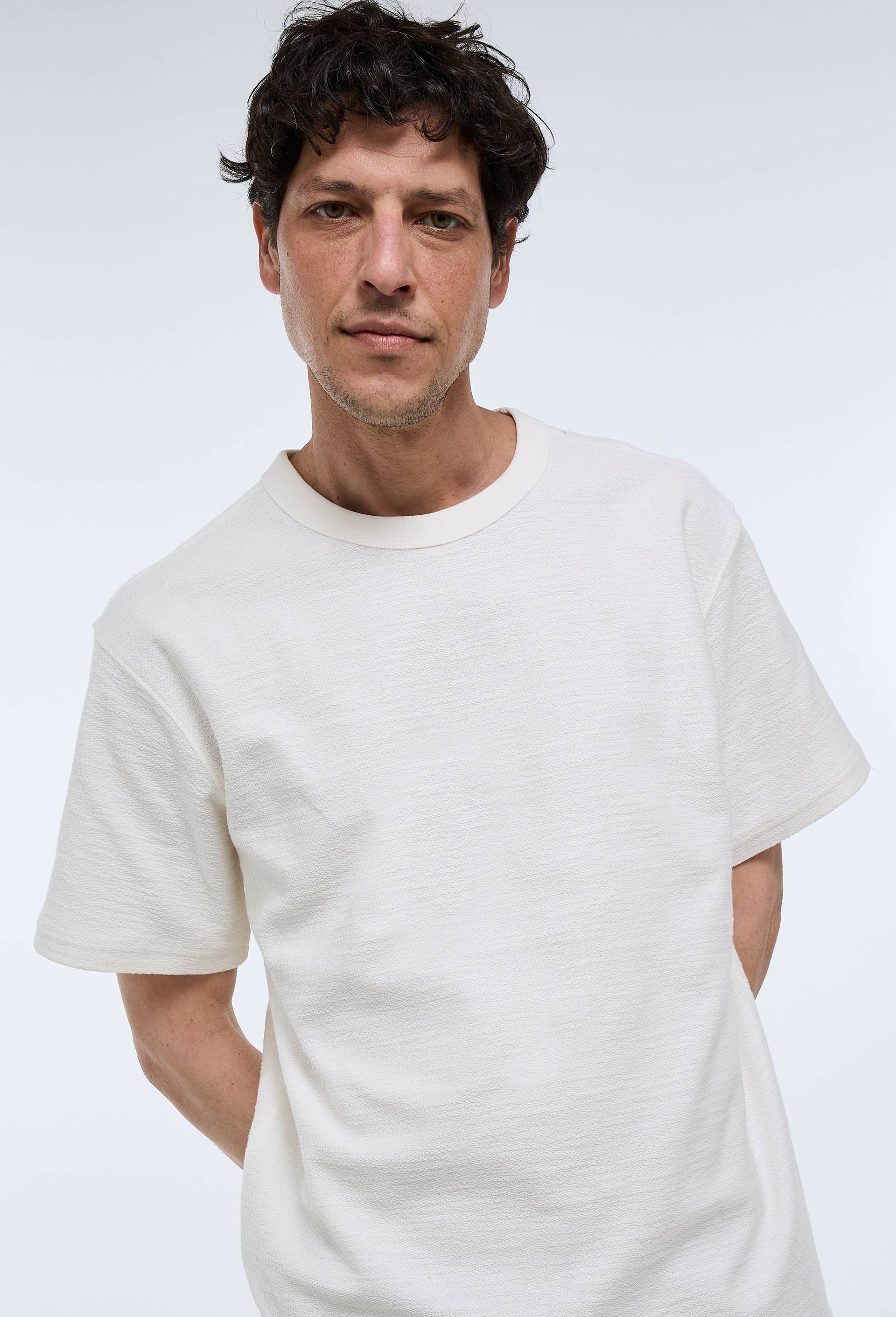 T-shirt manches courtes en coton BIO GOTS, Ecru, large image number 0