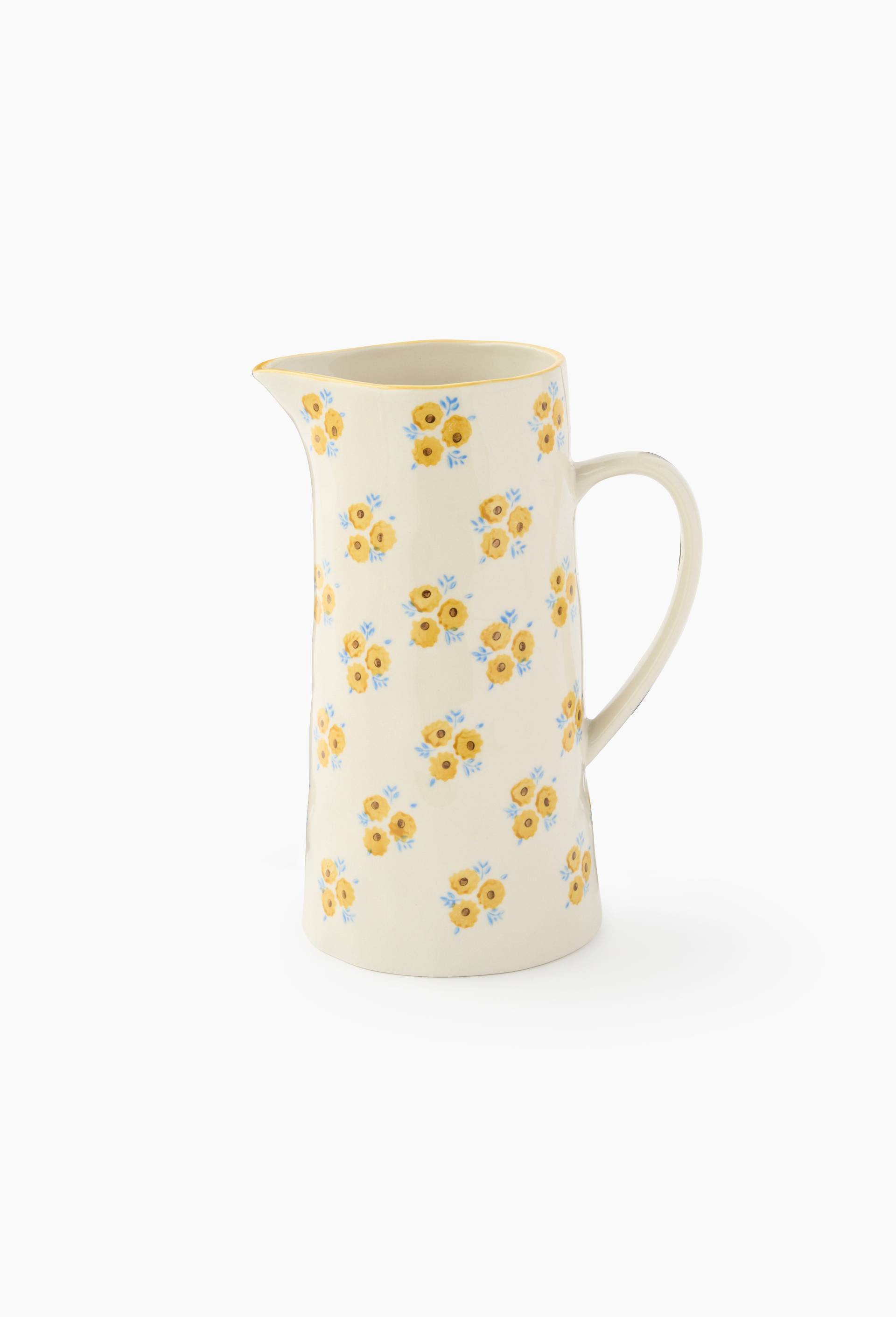 Pichet, finition imprim&eacute;e tournesol, 1,5L, Jaune, large image number 0
