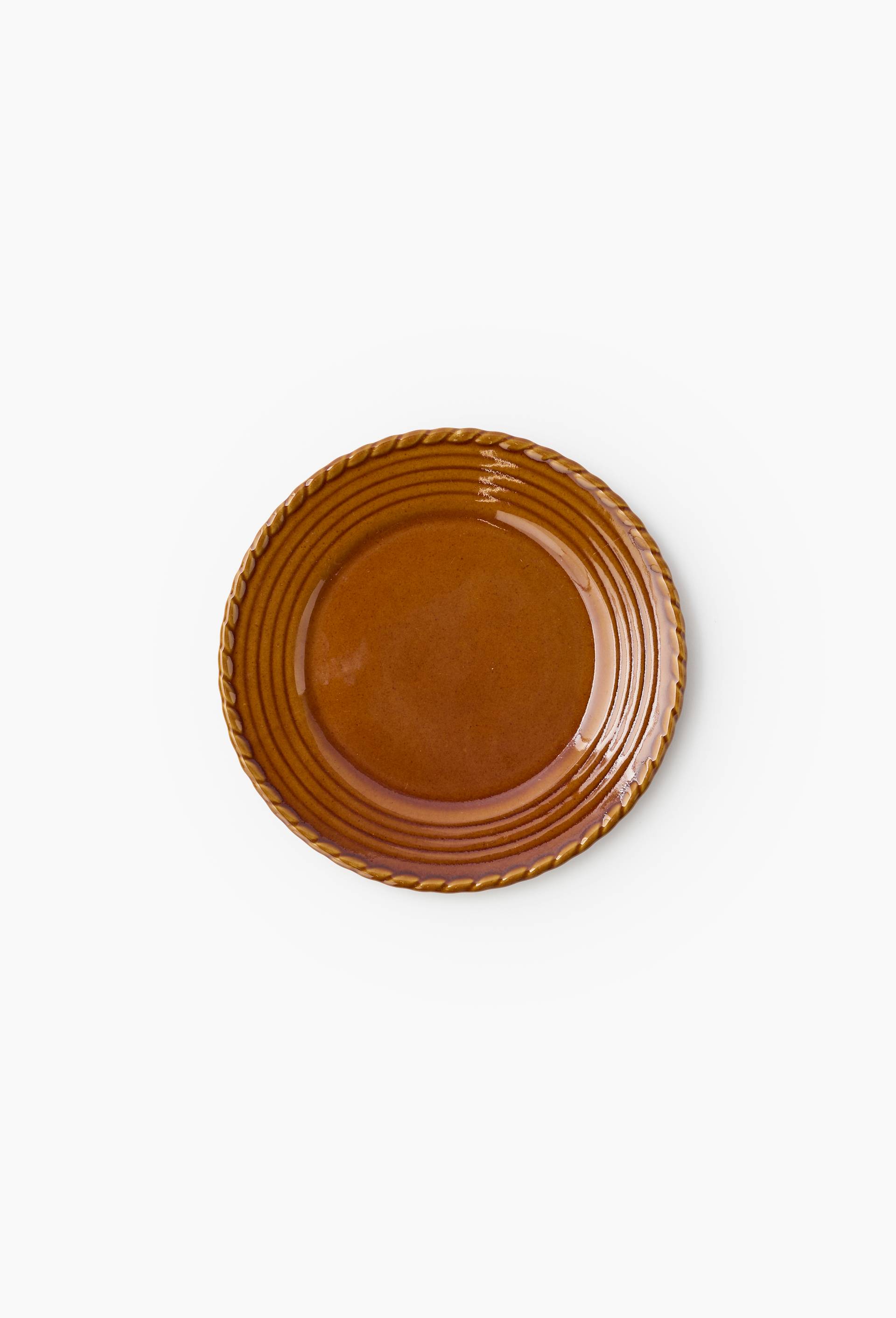 Assiette, finition r&eacute;active, 20cm, Brun clair, large image number 0