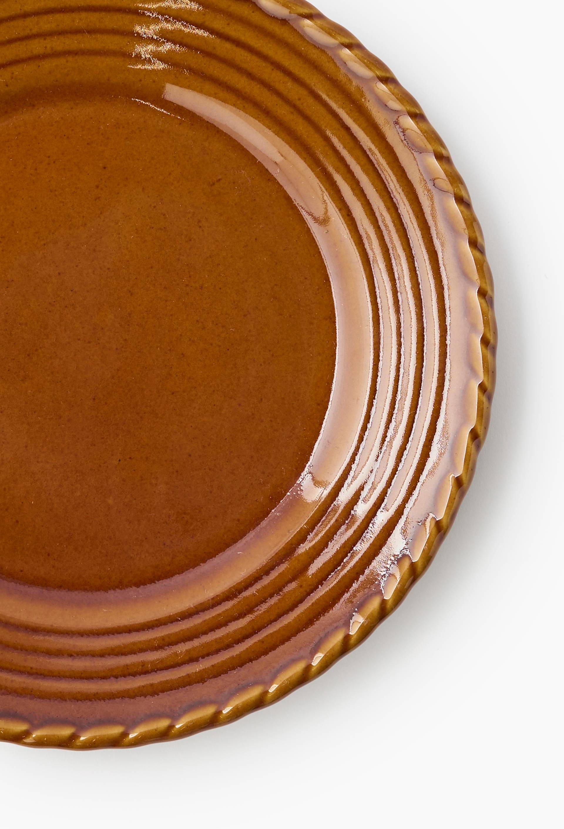 Assiette, finition r&eacute;active, 20cm, Brun clair, large image number 1