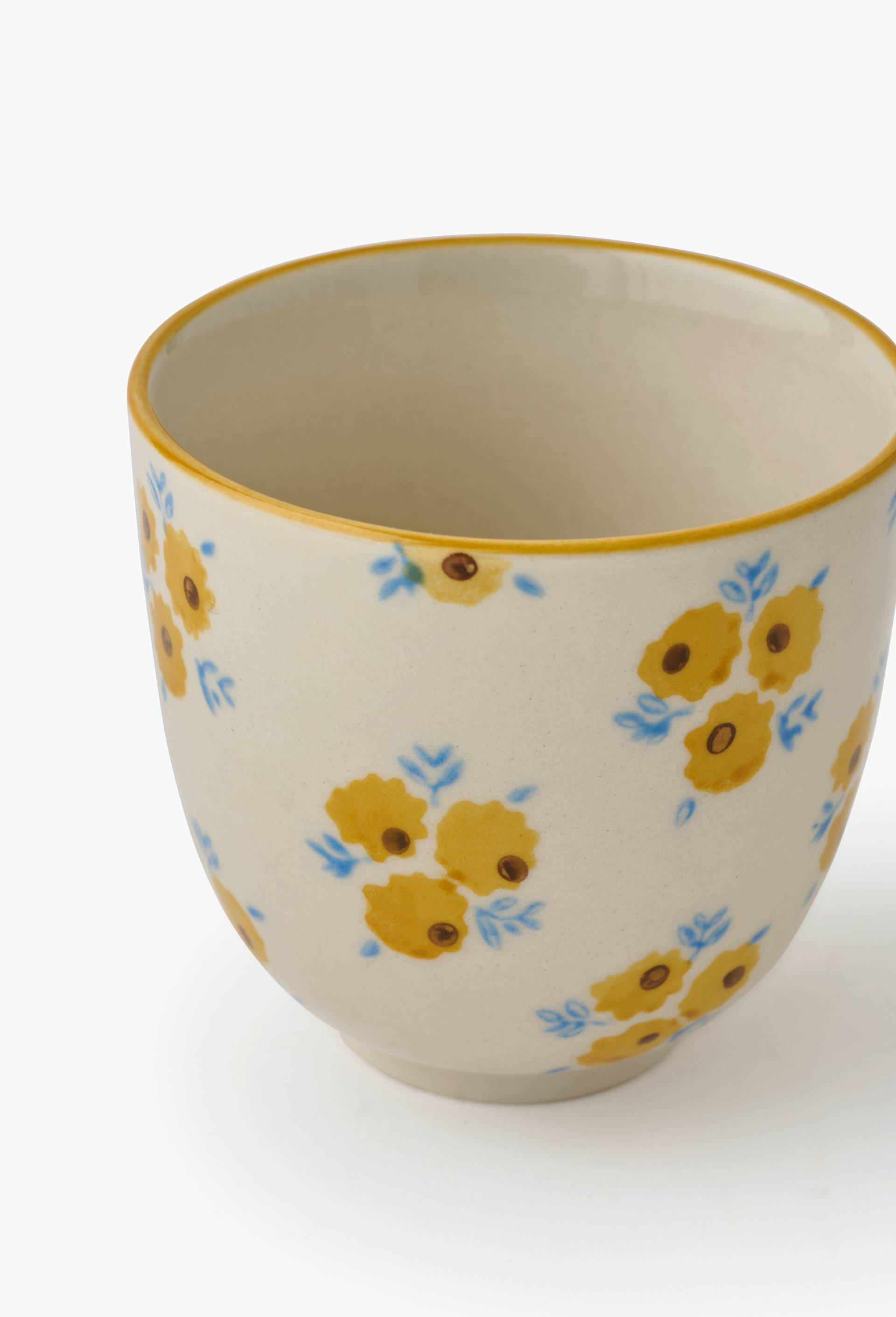 Tasse &agrave; expresso, finition imprim&eacute;e tournesol, 15cl, Jaune, large image number 1.0