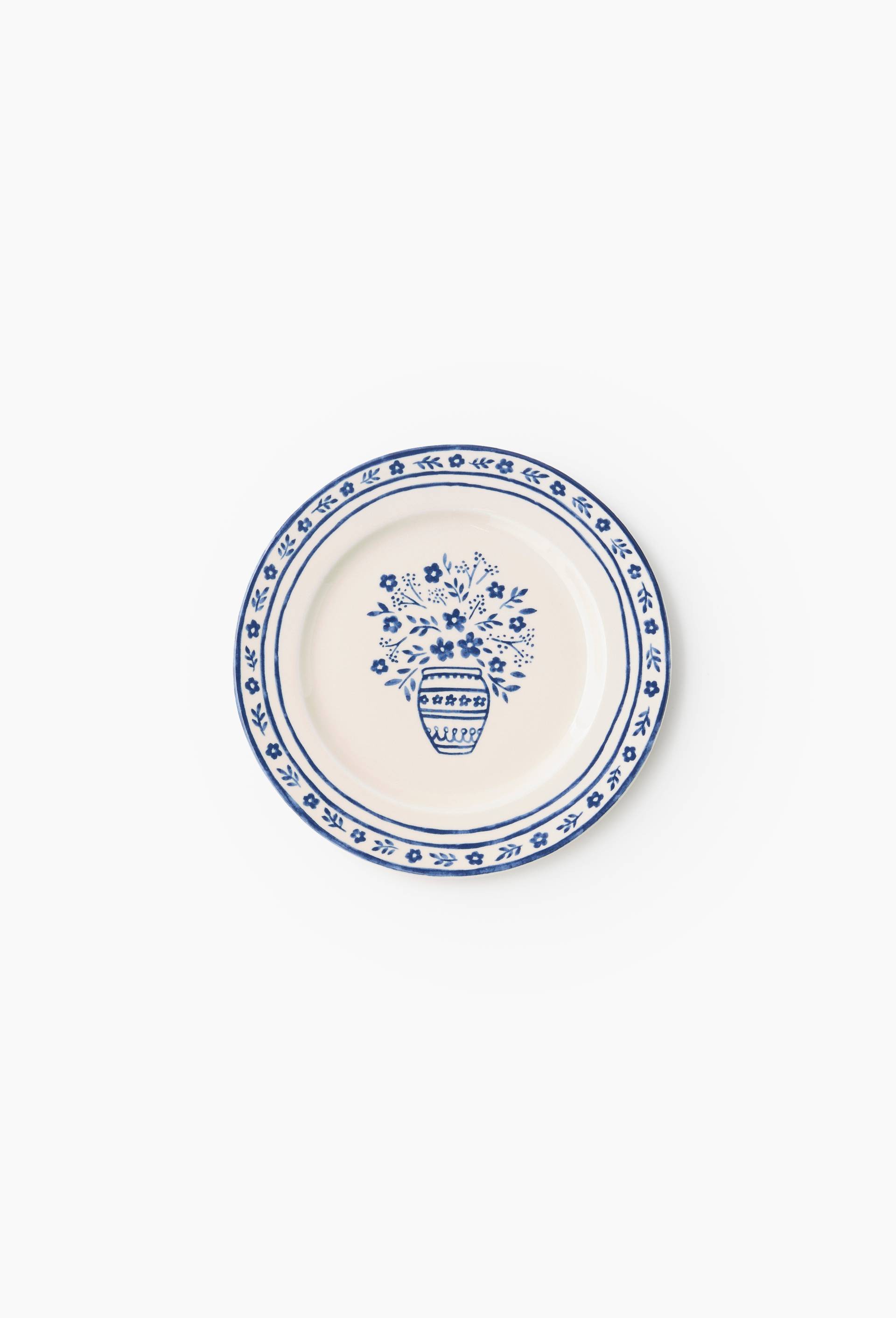 Assiette &agrave; dessert, finition imprim&eacute;e, 21cm, Bleu, large image number 0