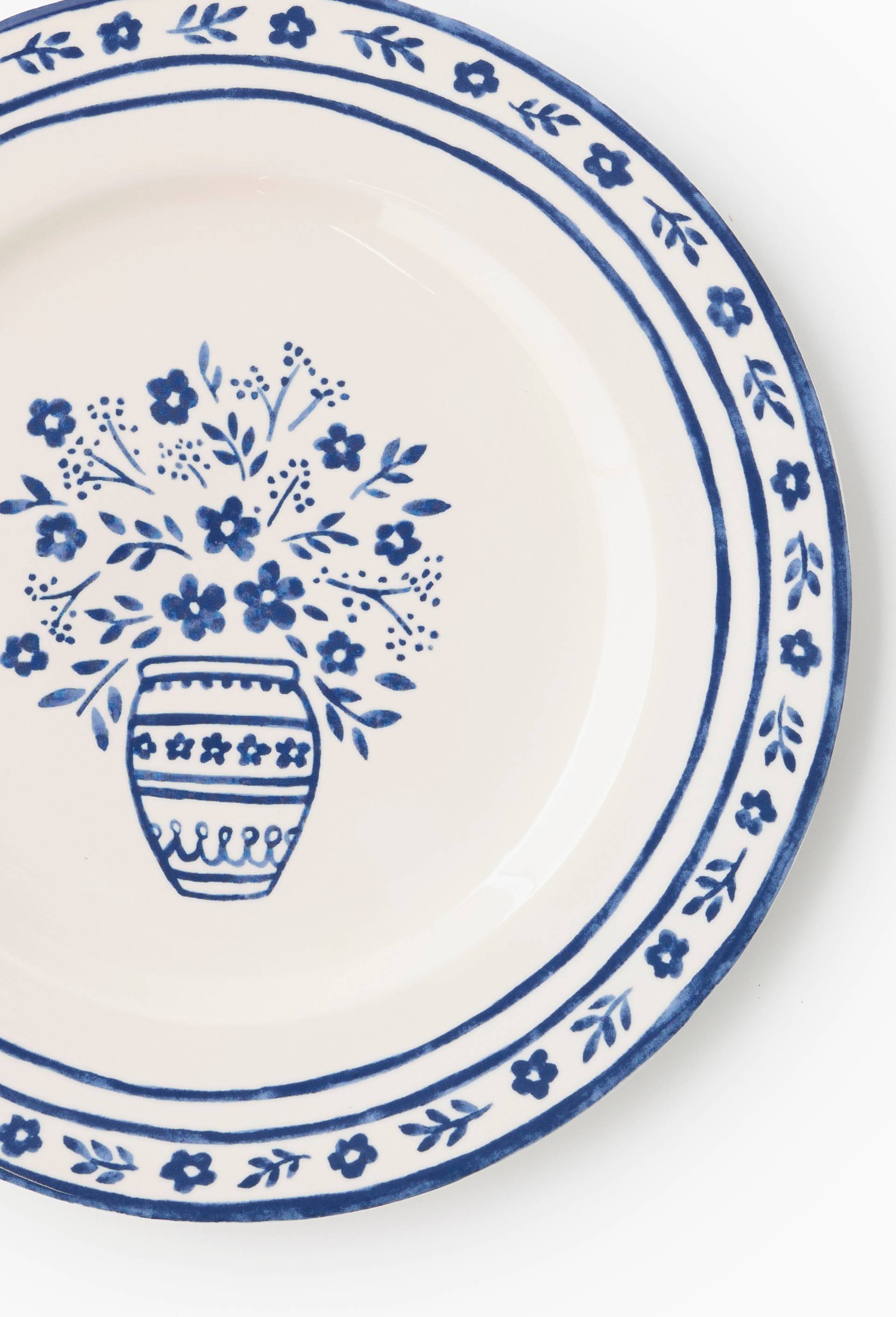 Assiette plate, finition imprim&eacute;e, 27cm, Bleu, large image number 1