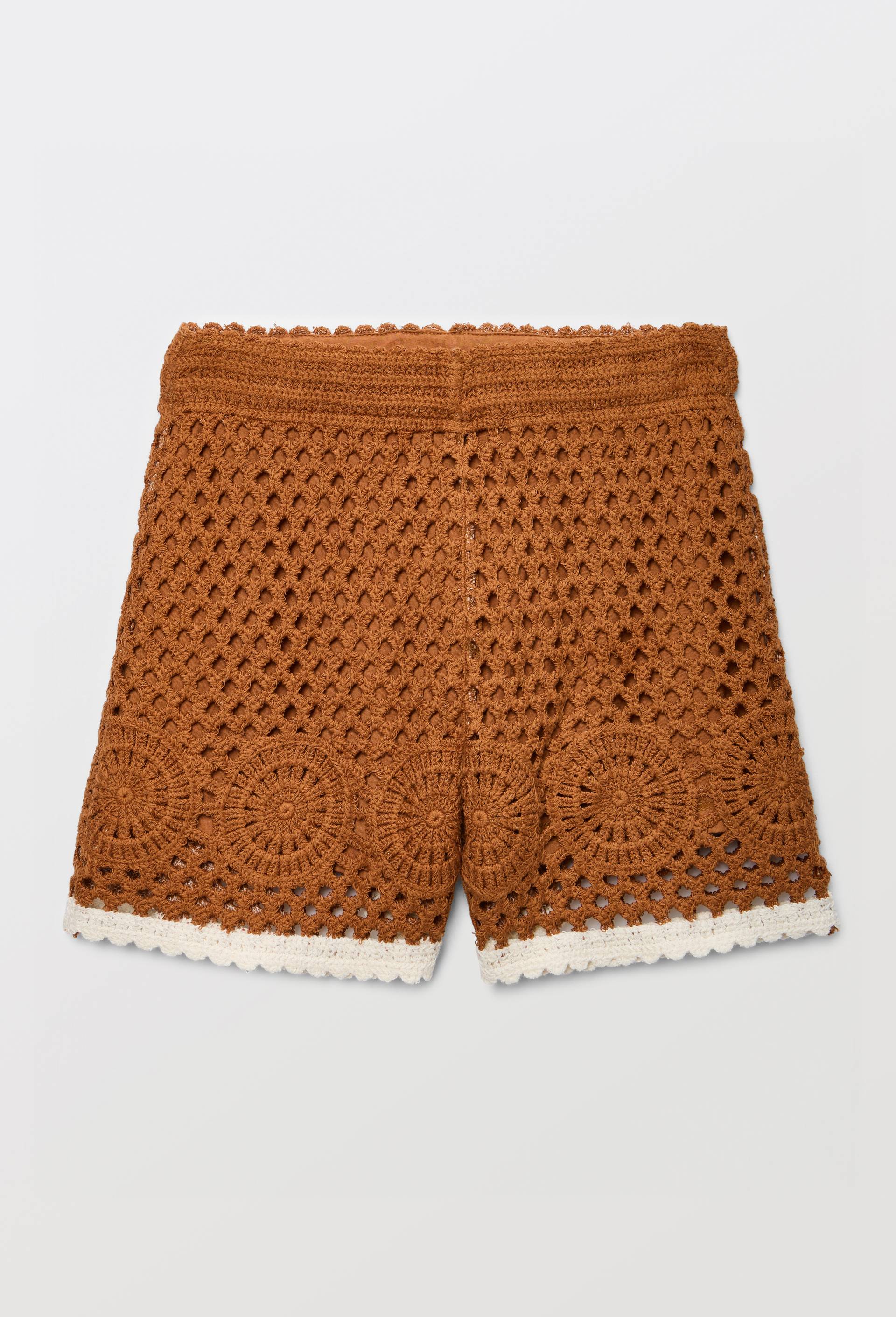 Short en crochet, Brun clair, large image number 1.0