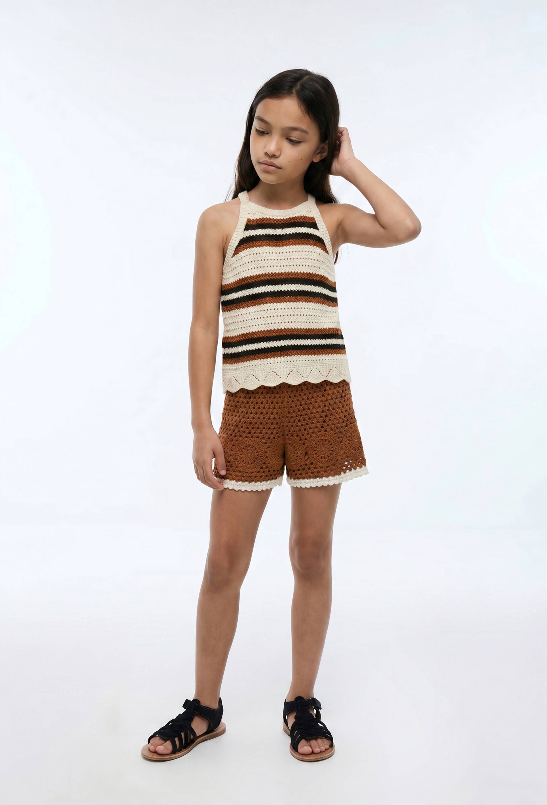 Top en crochet, Beige clair, large image number 1
