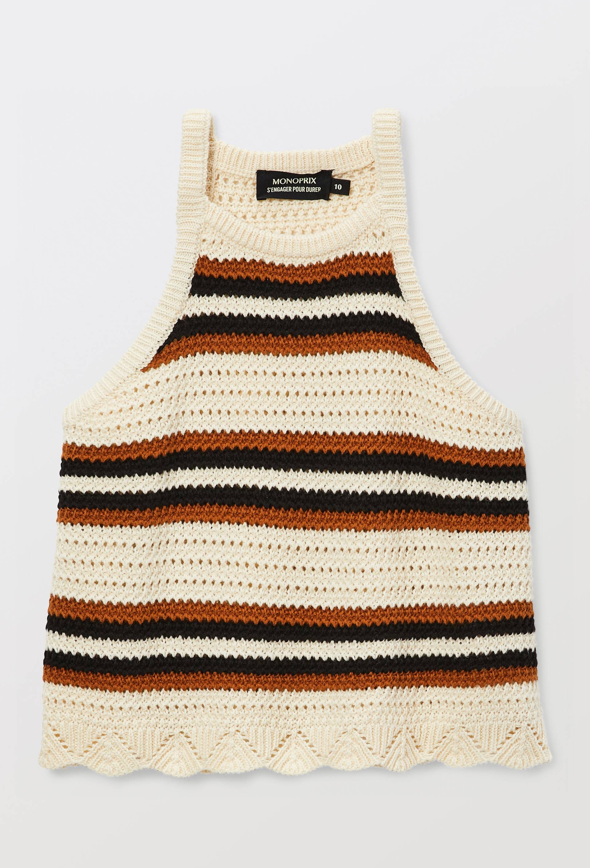 Top en crochet, Beige clair, large image number 2.0