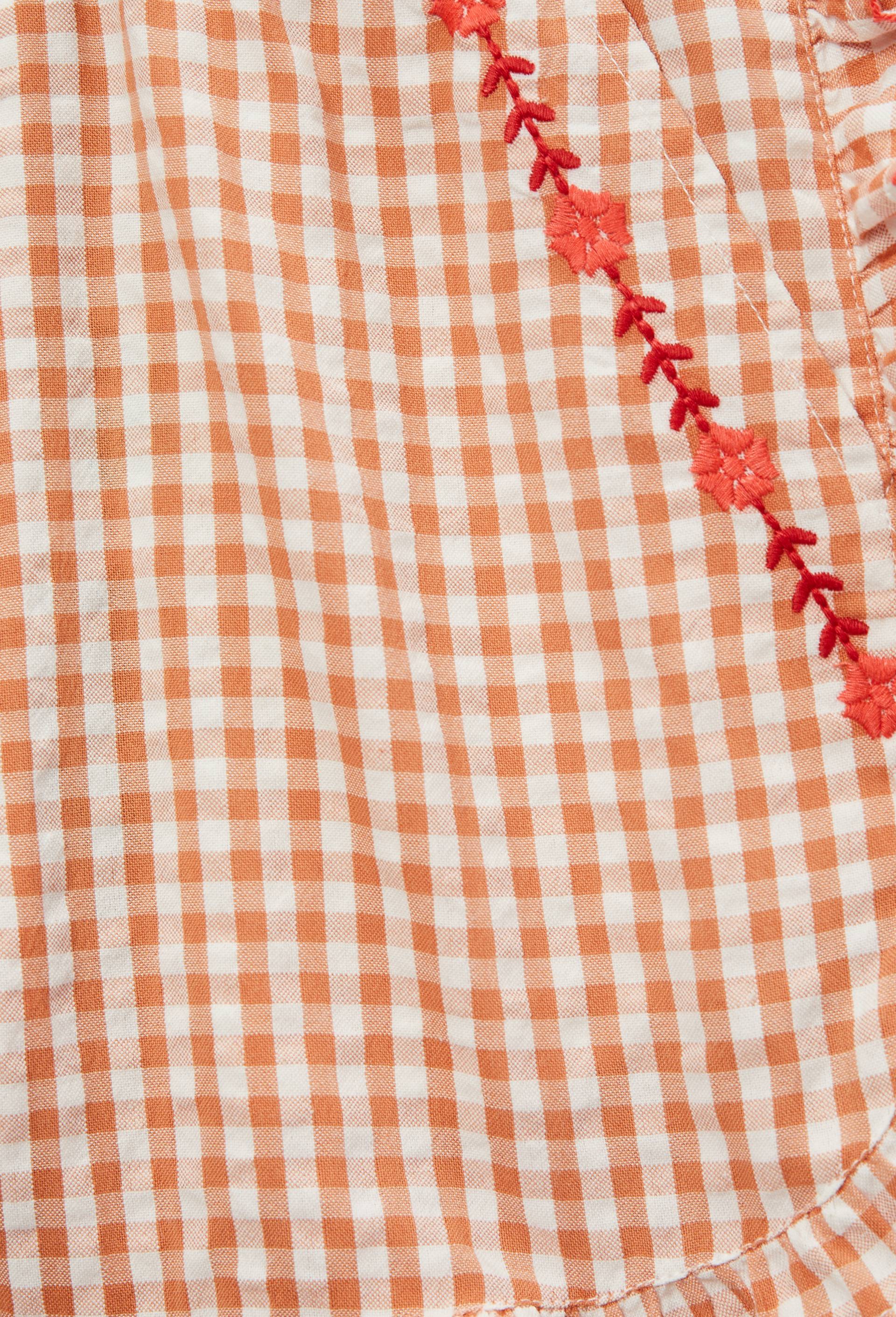 Short motif vichy brod&eacute; en coton, Rose, large image number 4