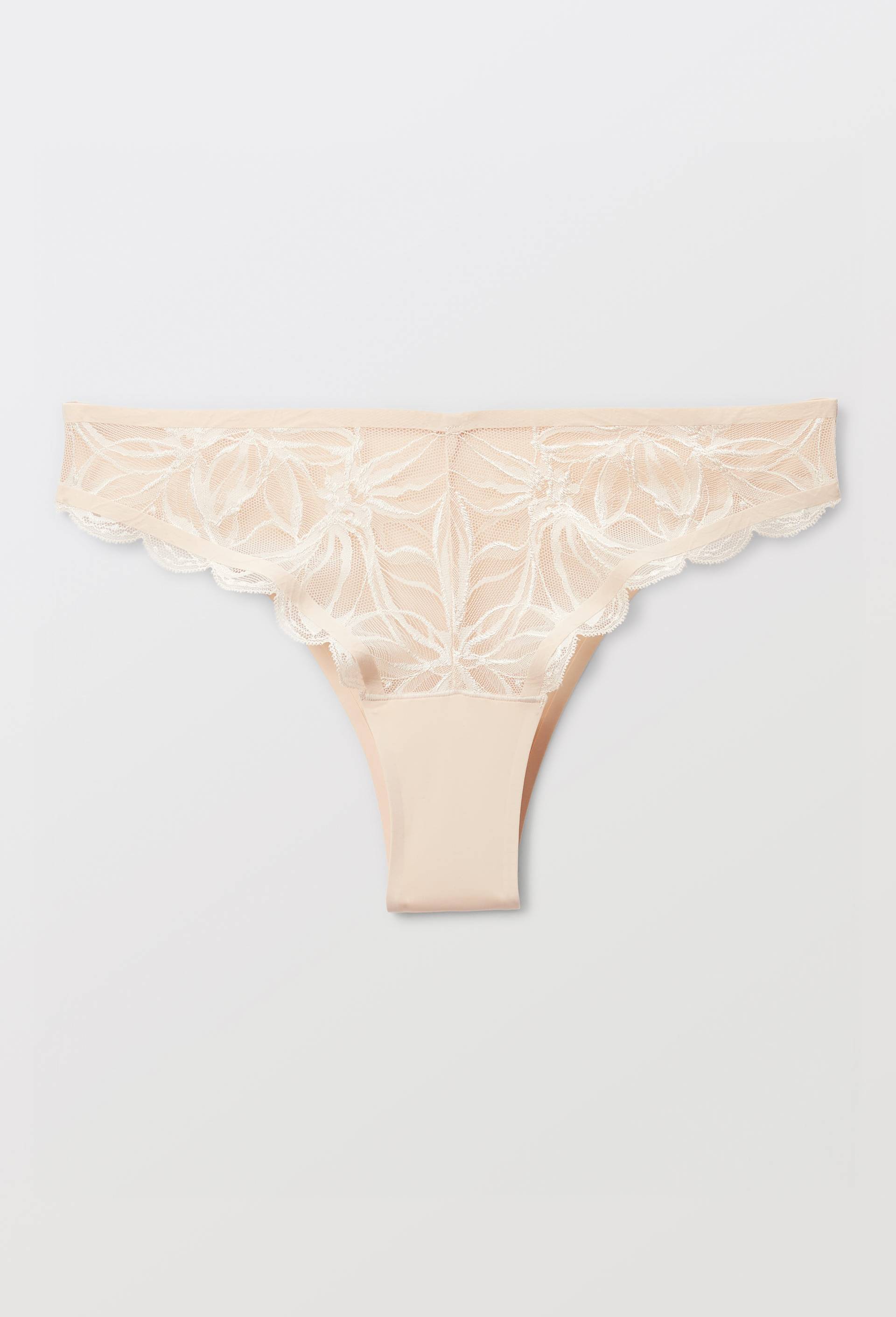 Tanga SONIA en microfibre et dentelle, Rose clair, large image number 2.0