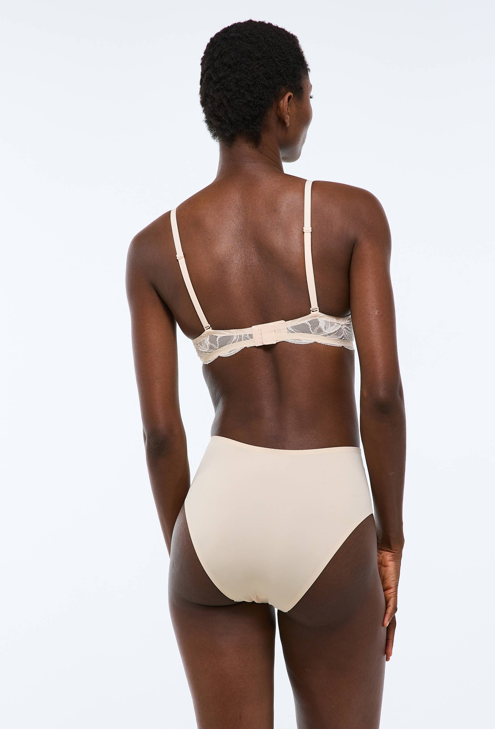 Culotte SONIA en microfibre et dentelle, Rose clair, large image number 1.0