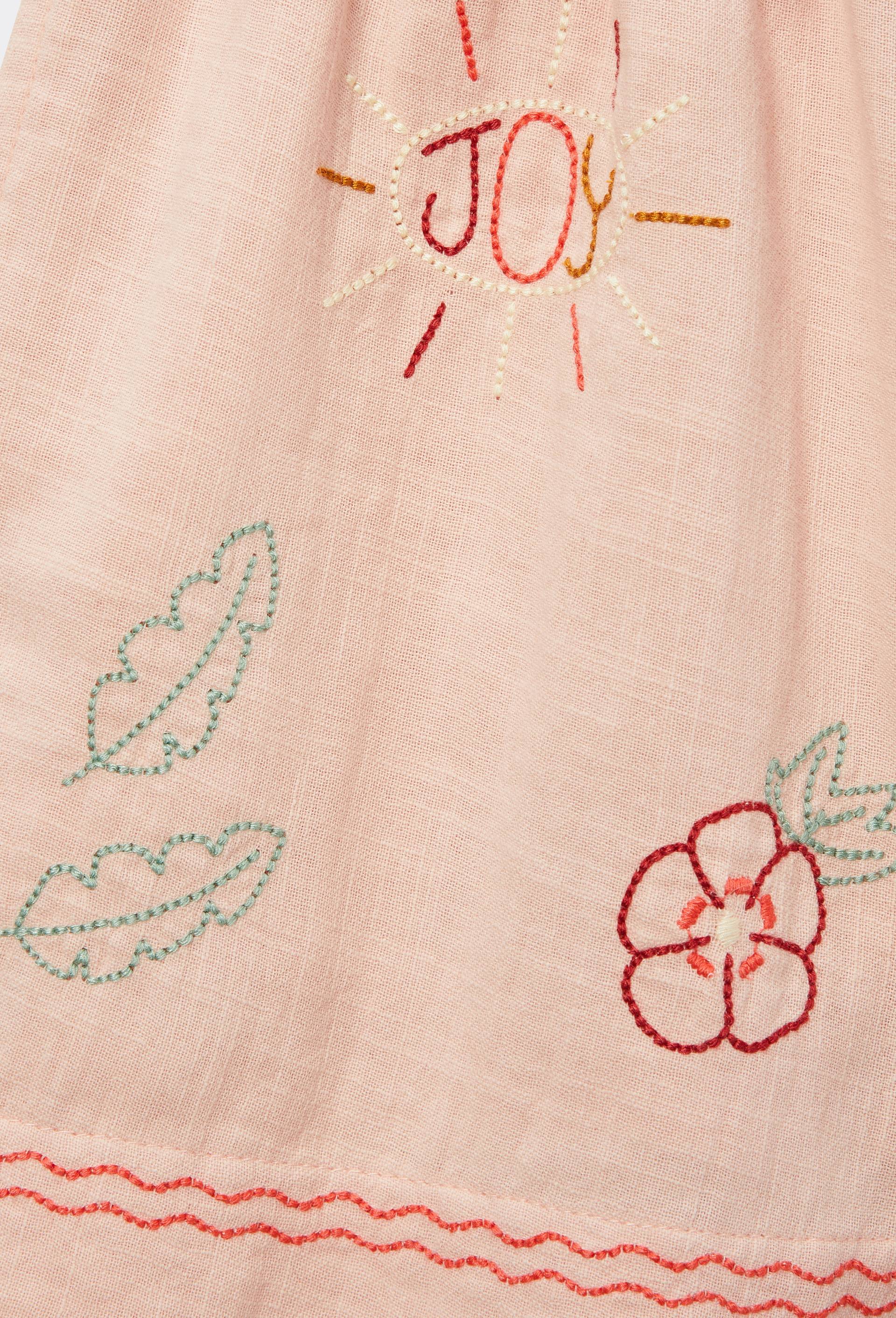 Short brod&eacute; en coton, Rose, large image number 4