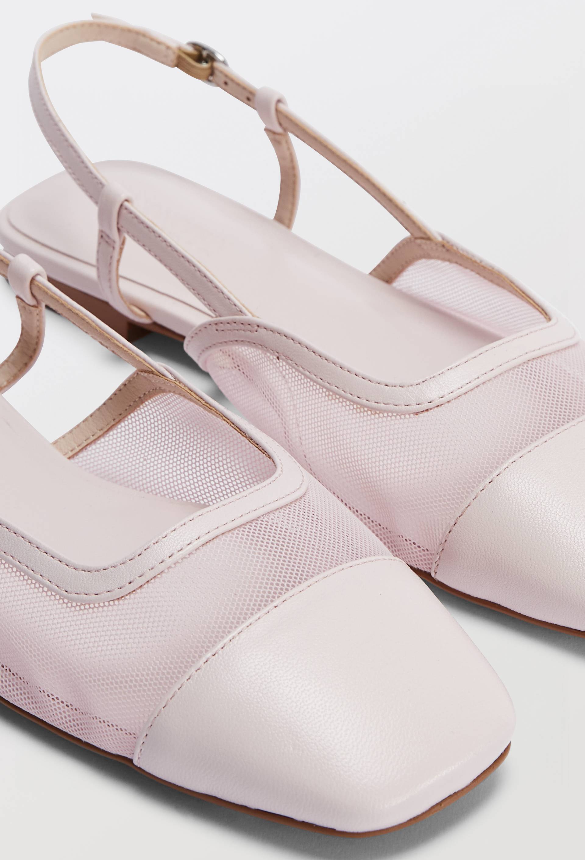 Ballerines &agrave; bride en cuir, Rose clair, large image number 2