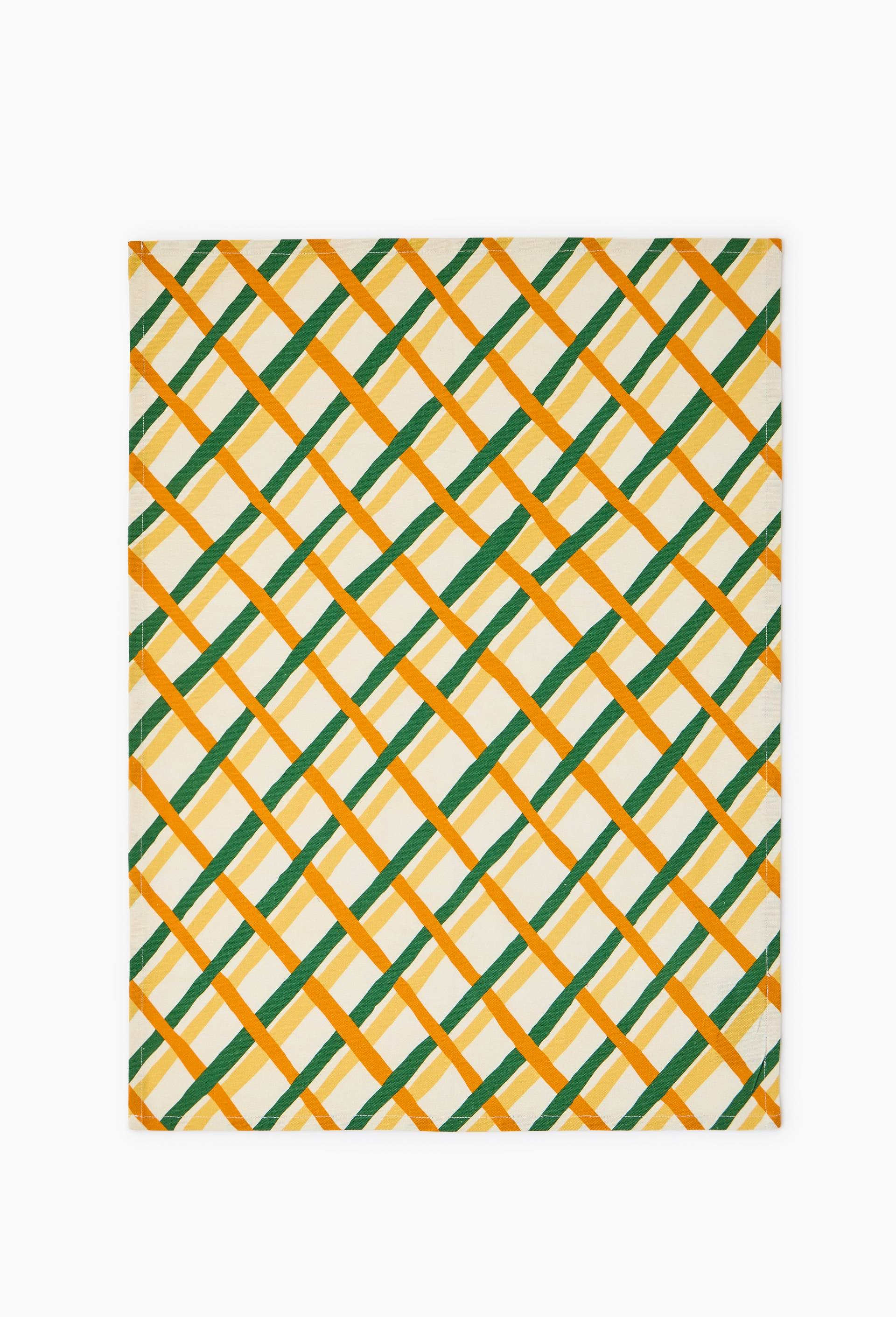 Torchon imprim&eacute;, 50x70cm, en coton - LES CRAFTIES x MONOPRIX, Ecru, large image number 2.0