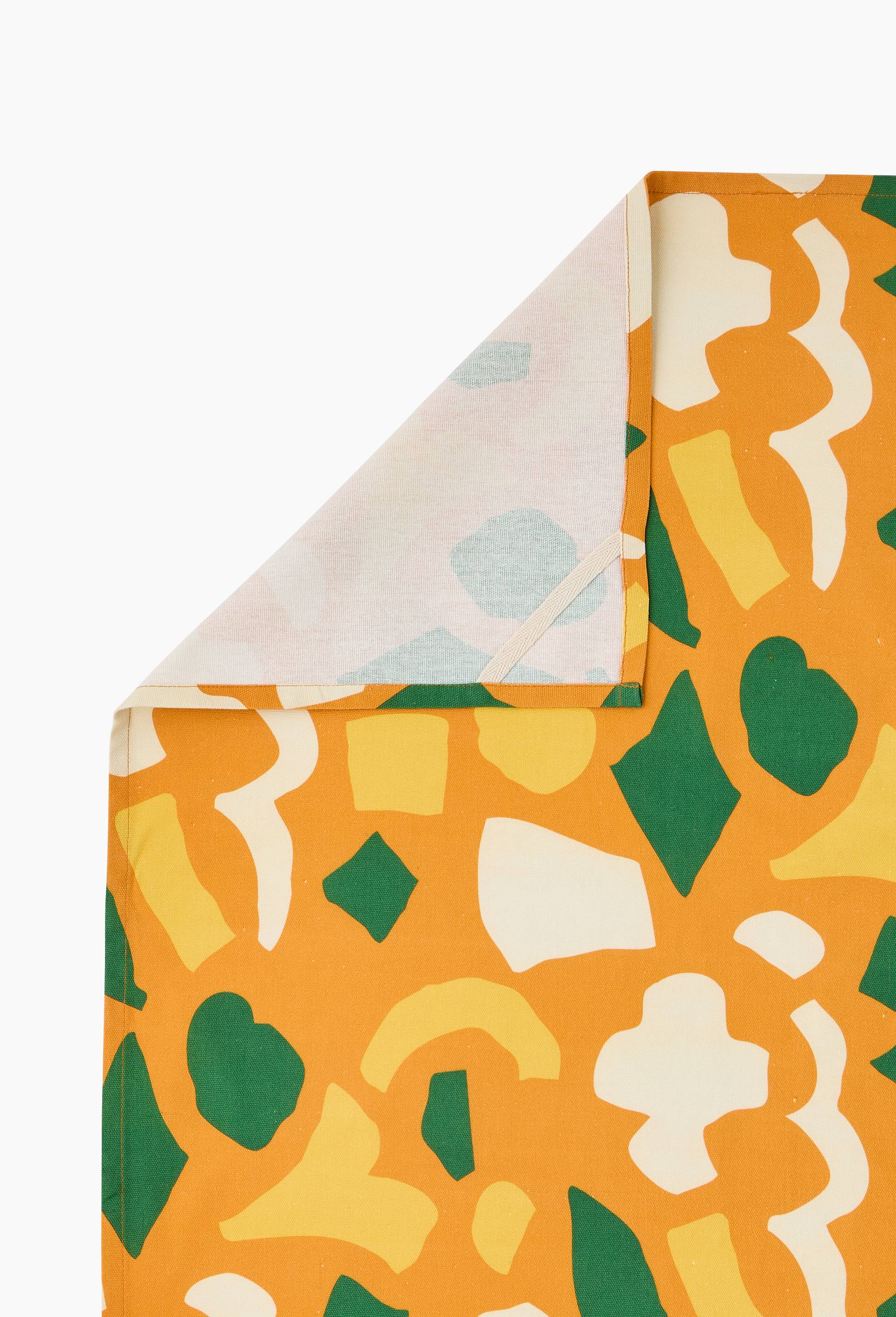 Torchon imprim&eacute;, 50x70cm, en coton - LES CRAFTIES x MONOPRIX, Orange, large image number 2