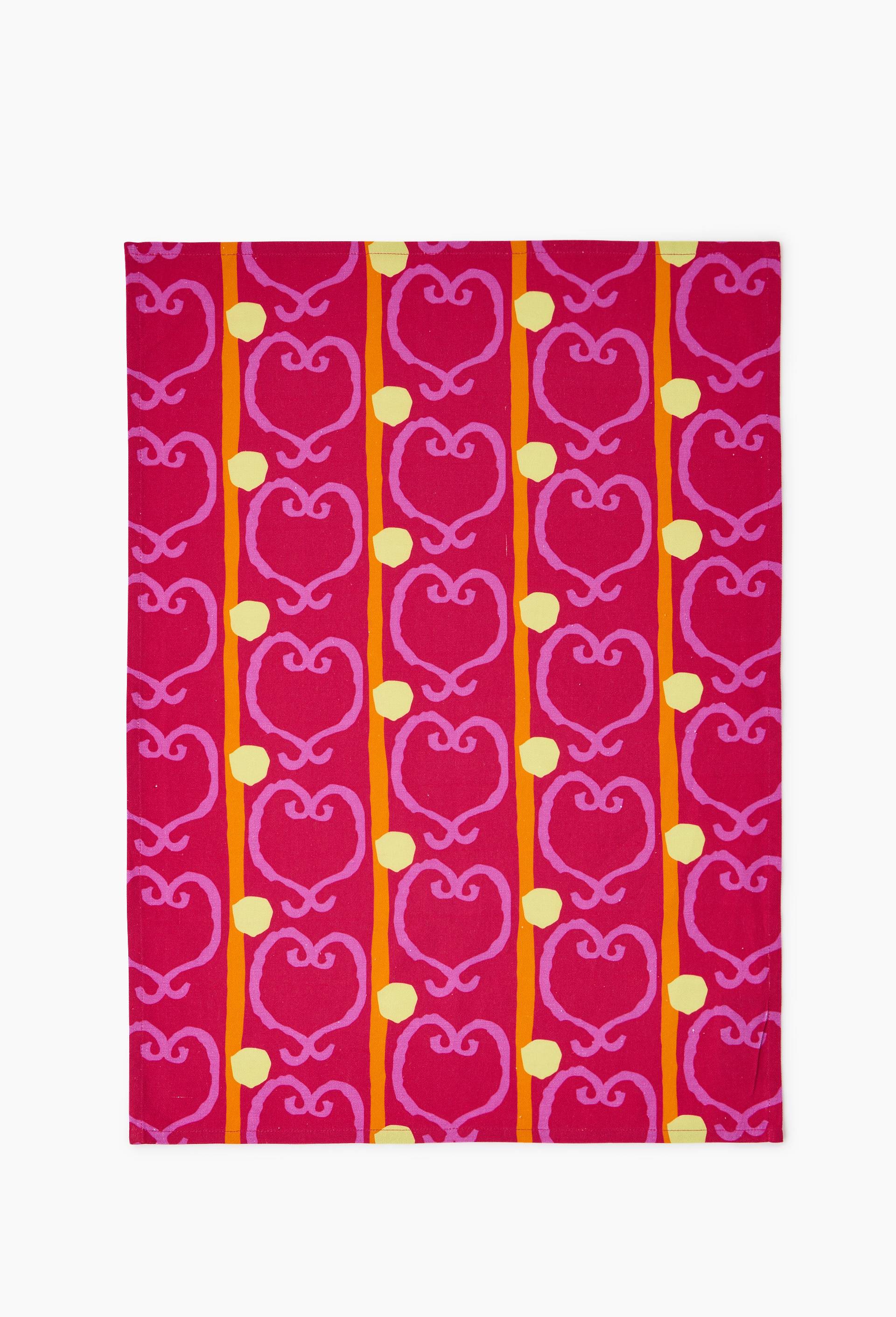 Torchon imprim&eacute;, 50x70cm, en coton - LES CRAFTIES x MONOPRIX, Rouge fonc&eacute;, large image number 2