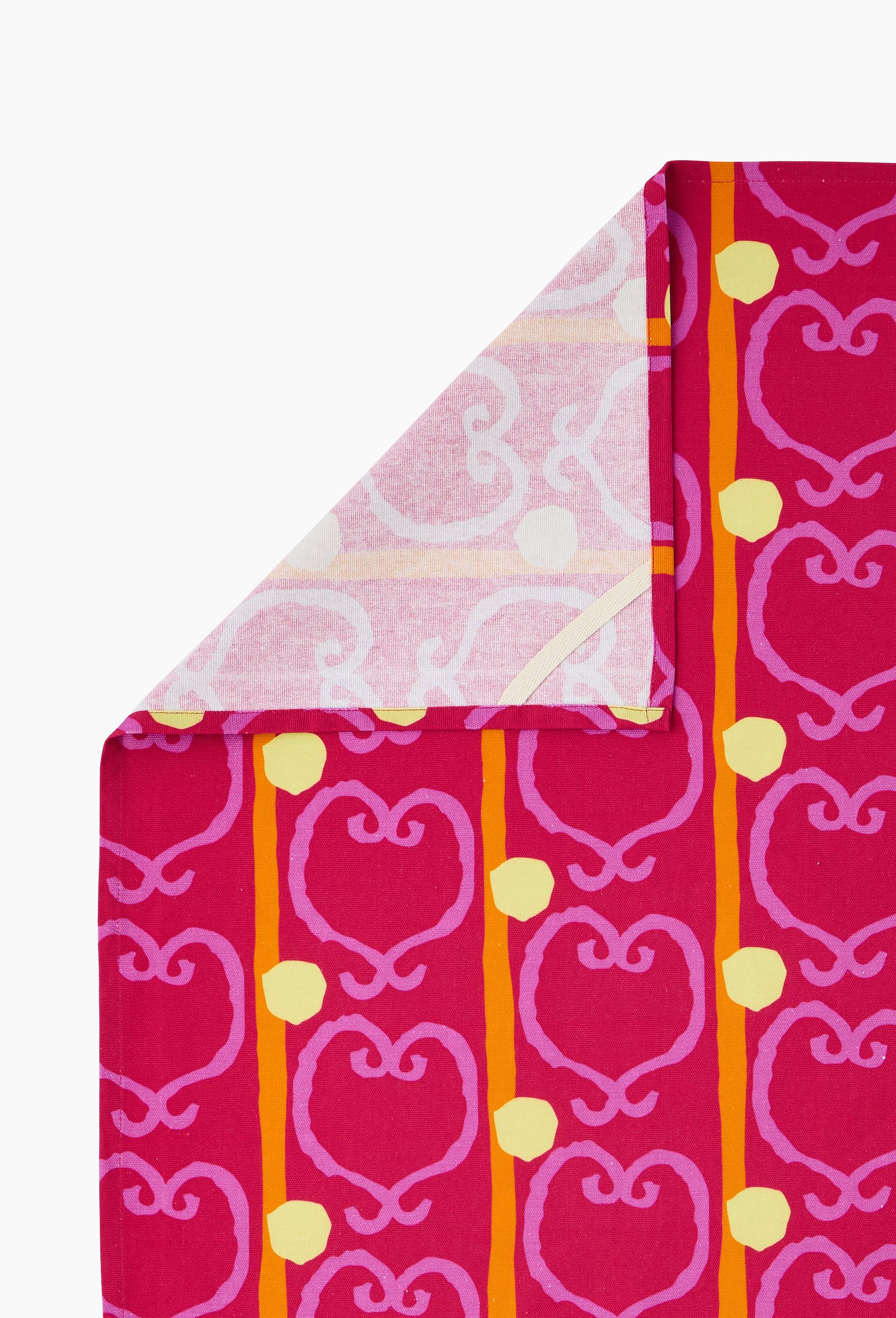Torchon imprim&eacute;, 50x70cm, en coton - LES CRAFTIES x MONOPRIX, Rouge fonc&eacute;, large image number 3