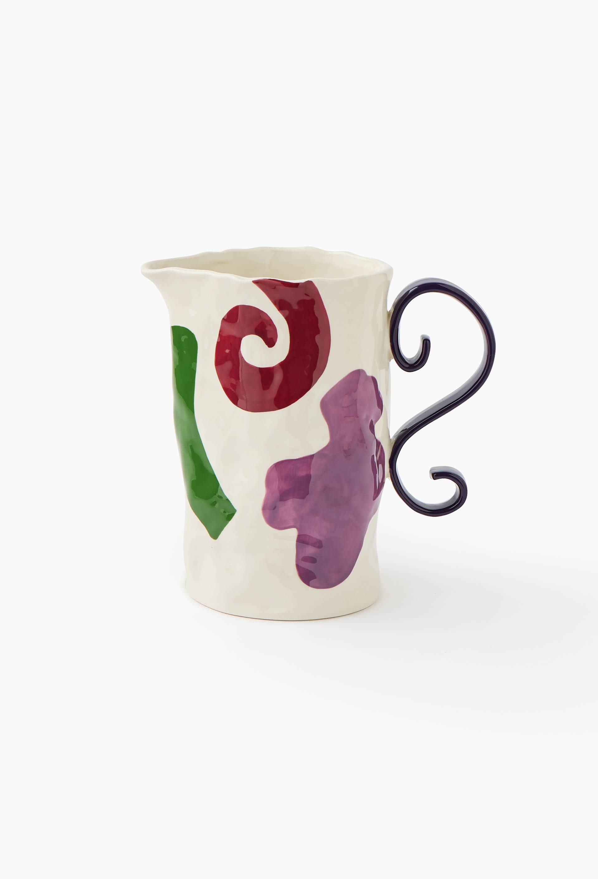 Carafe, 13x23x16cm, en c&eacute;ramique - LES CRAFTIES x MONOPRIX, Multicolore, large image number 0.0
